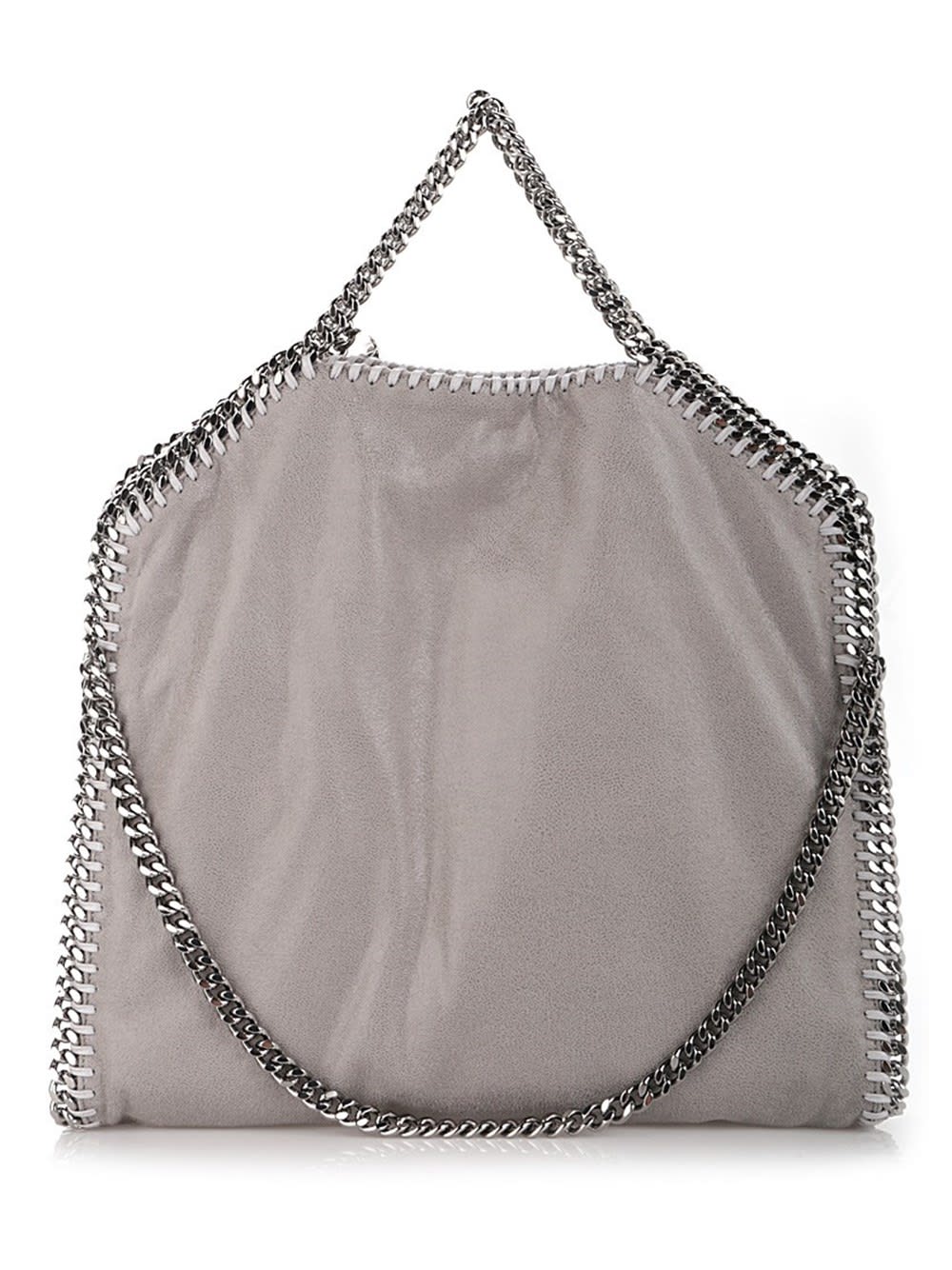 Stella Mccartney Falabella Fold Over Tote Handbag In Grey