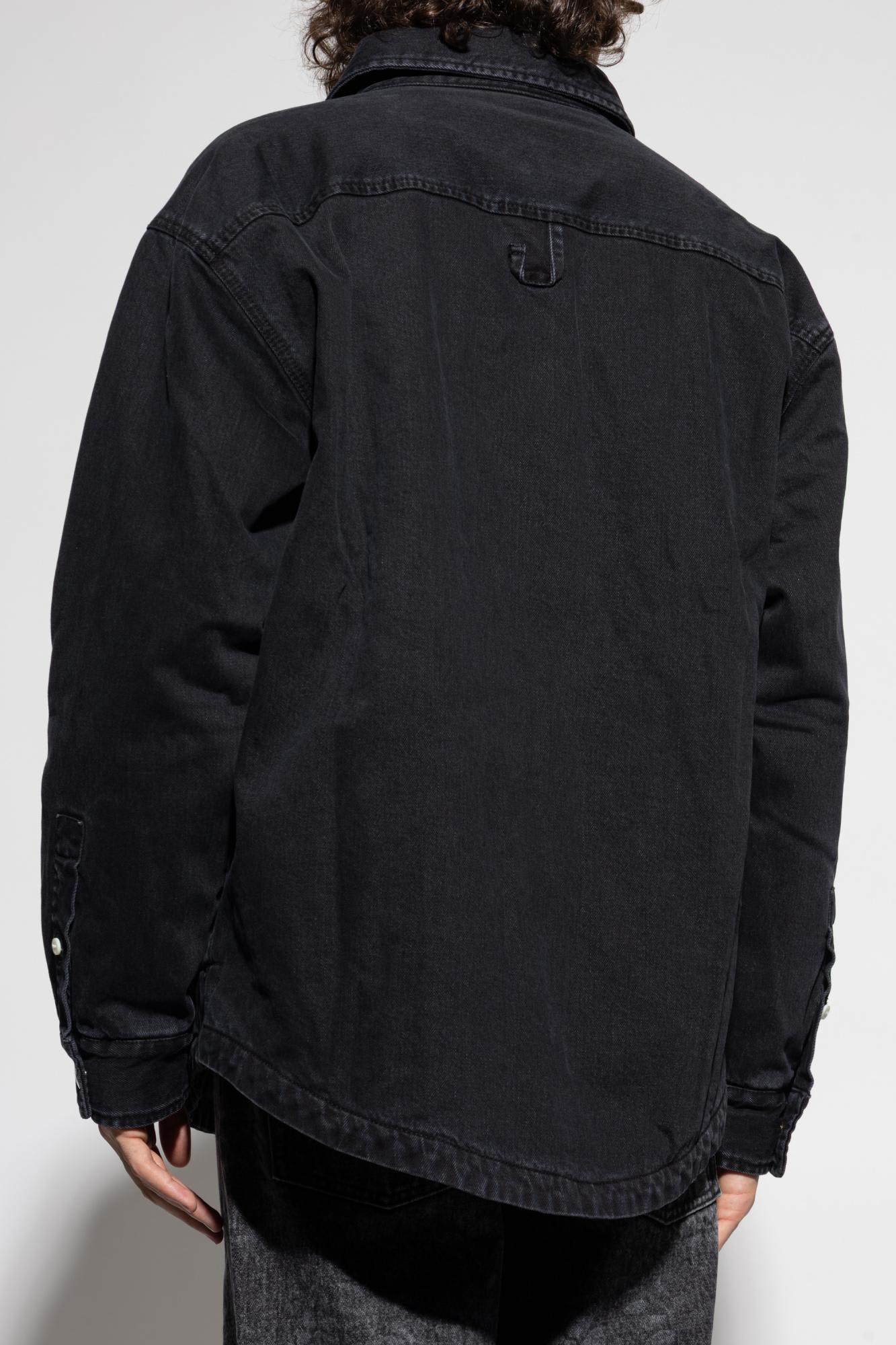Jacquemus La Chemise Boulanger Quilted Denim Jacket In Black