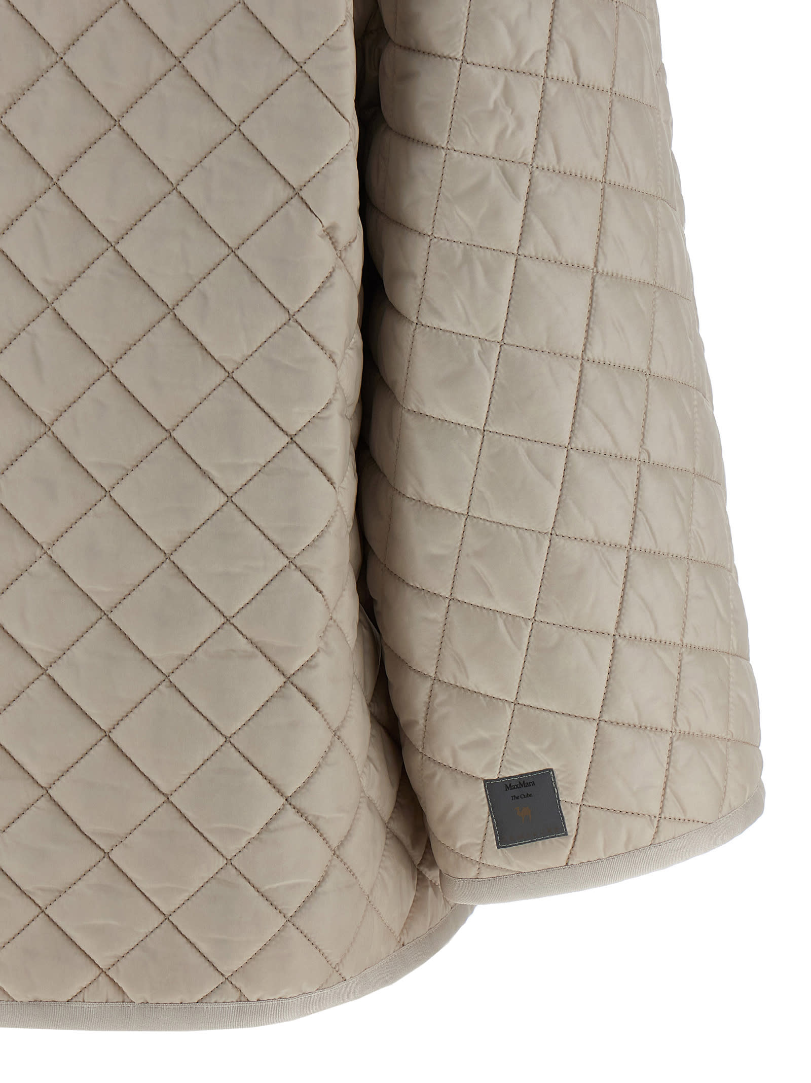 Max Mara The Cube Delfina Reversible Hood In Brown