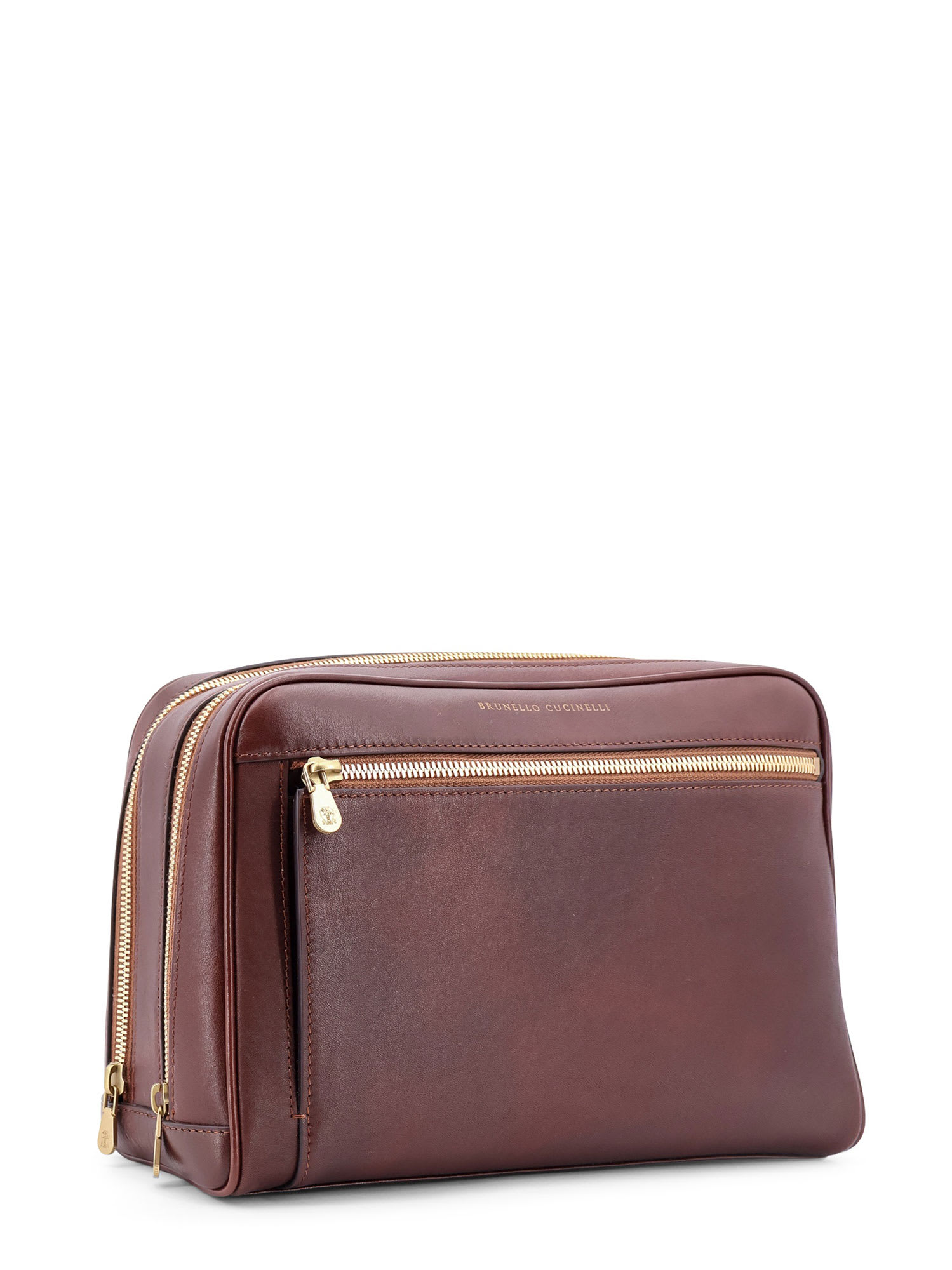 Shop Brunello Cucinelli Beuty Case In Brown