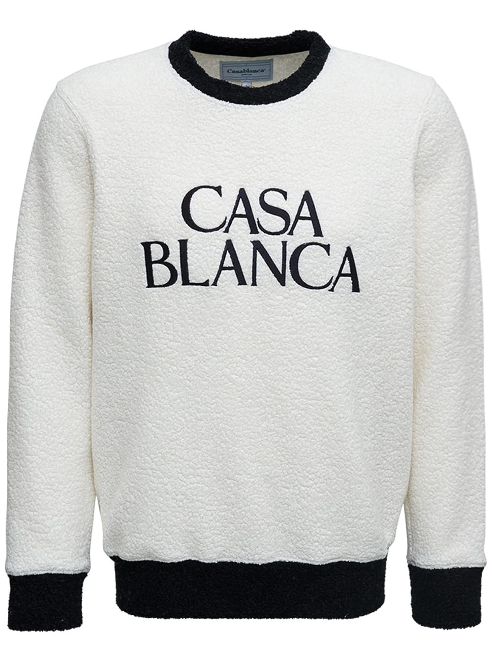 Casablanca Terry Color Block Wool And Mohair Sweater