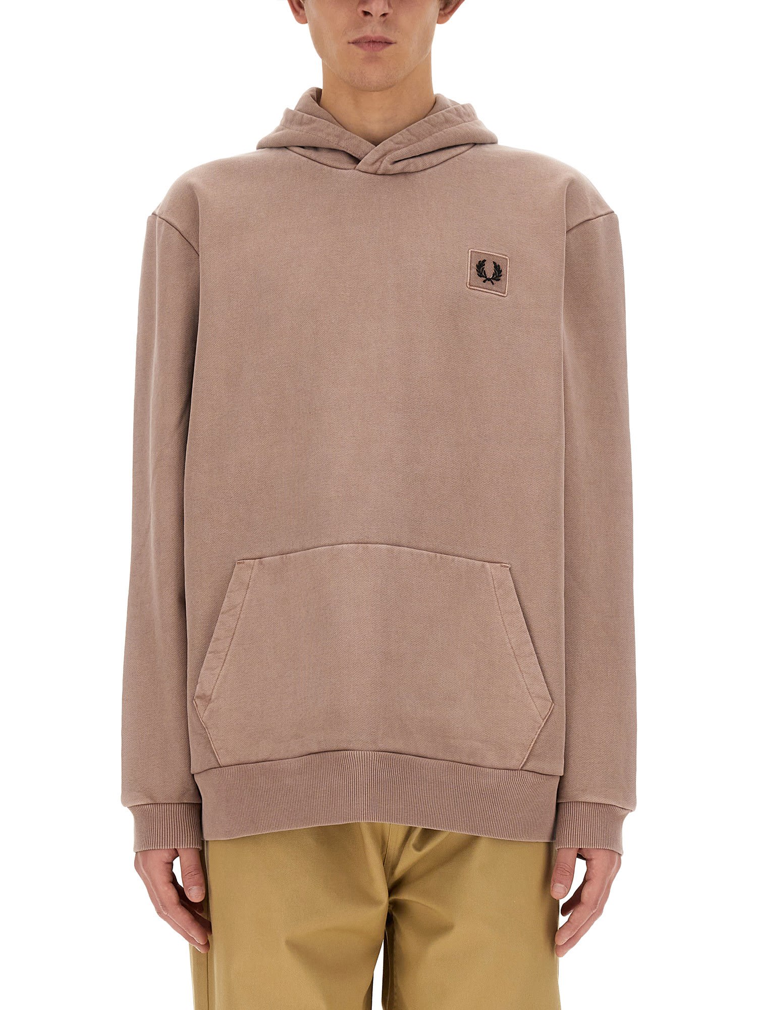 Fred Perry Sweatshirt With Logo In Brown