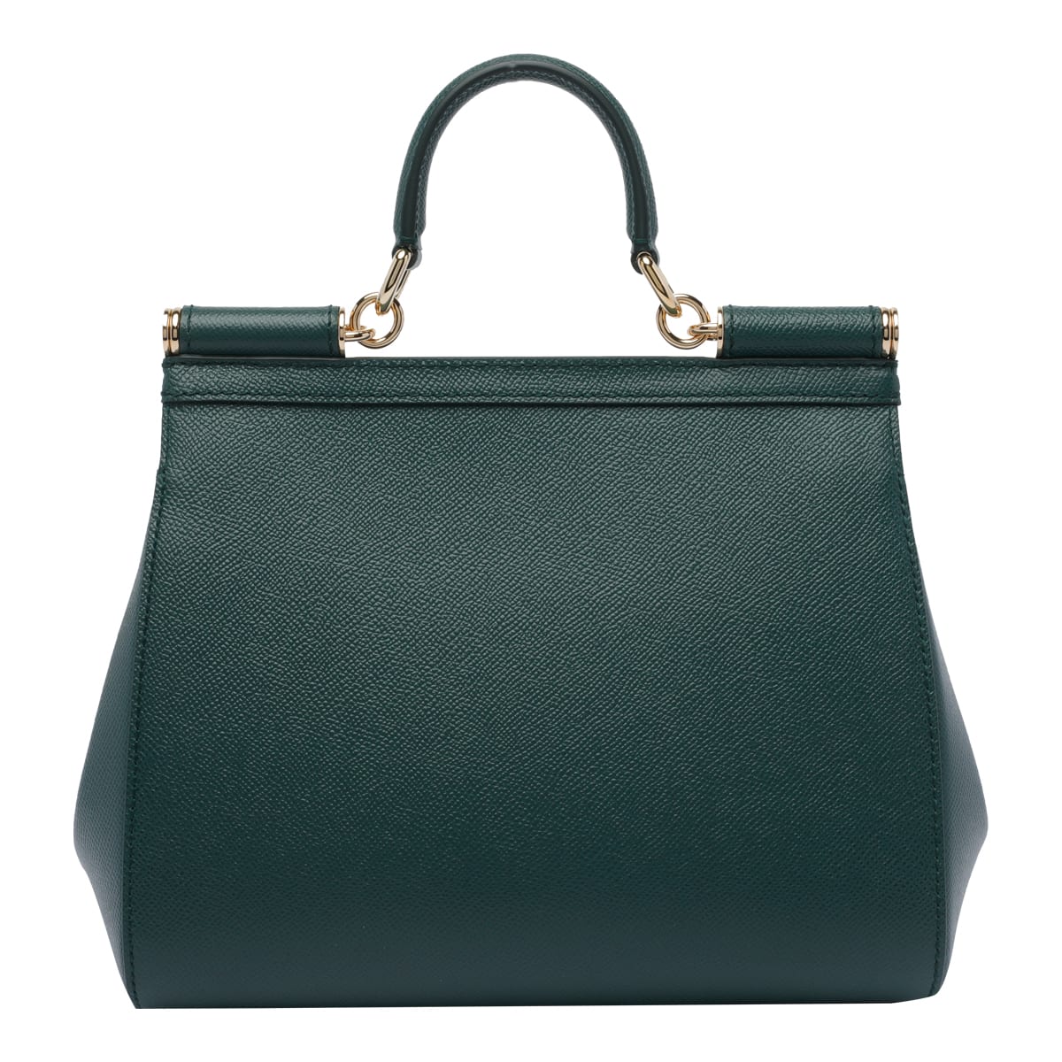 Dolce & Gabbana Large Dark Green Sicily Hand Bag In Blue
