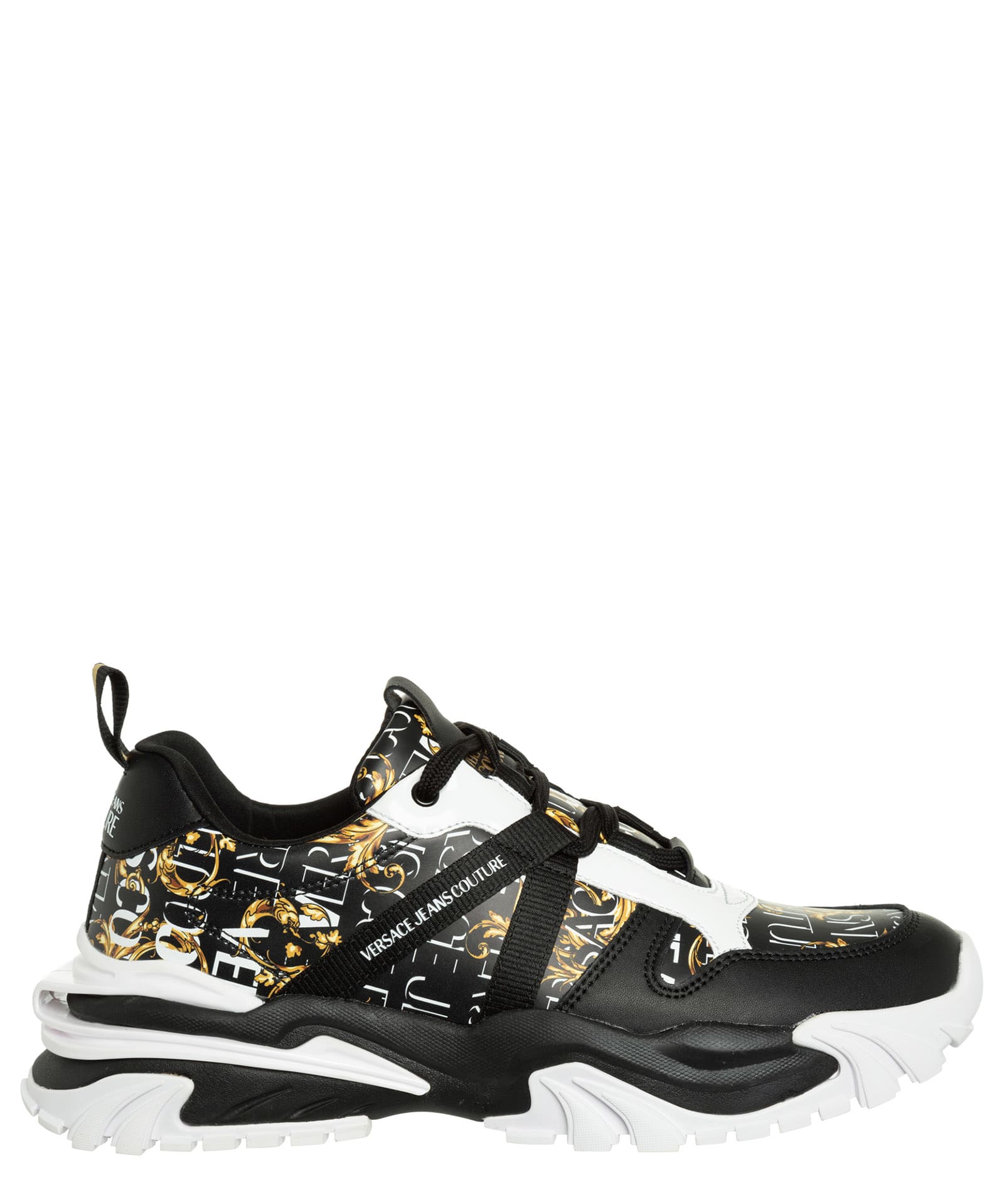 VERSACE JEANS COUTURE TRAIL TRECK LEATHER SNEAKERS