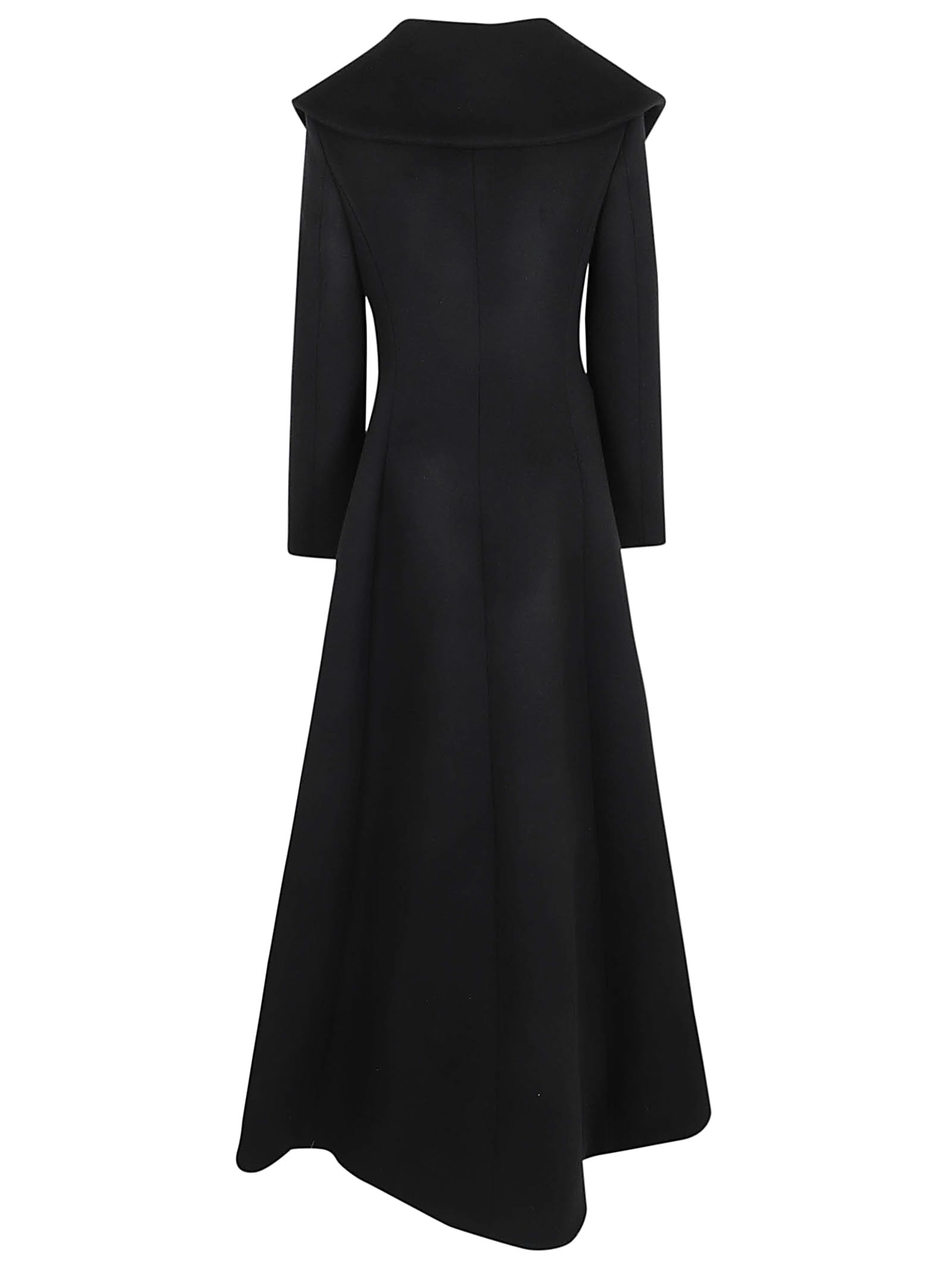 Shop Alberta Ferretti Lana Cashmere Coat In Nero