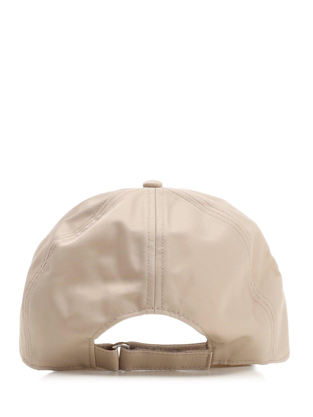 Shop Moncler Logo Patch Baseball Cap In Beige