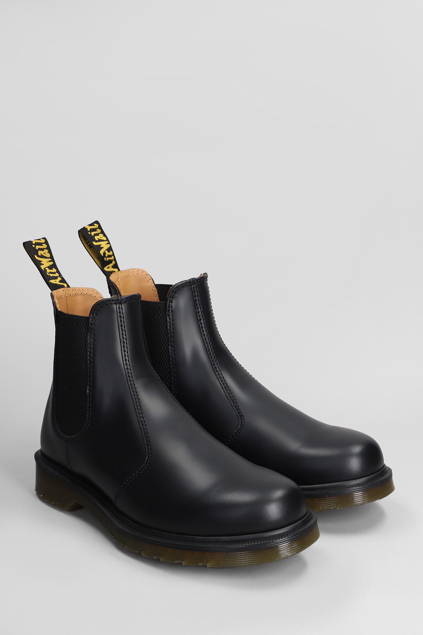 DR. MARTENS' 2976 COMBAT BOOTS IN BLACK LEATHER 