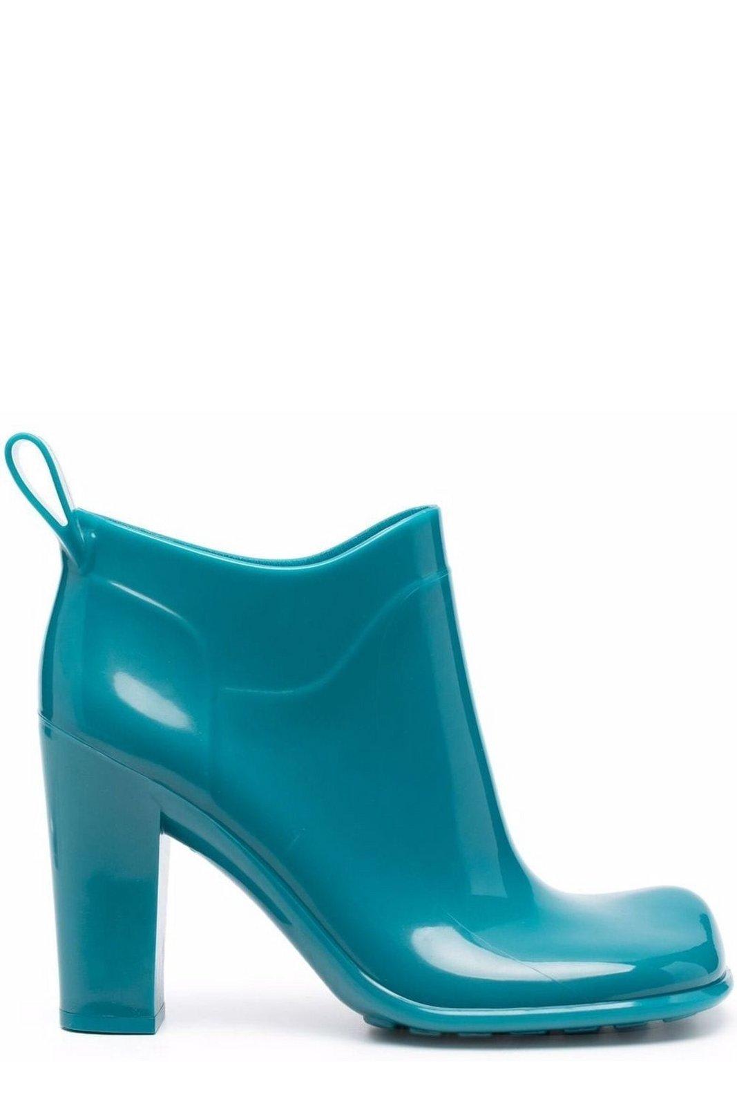 Shop Bottega Veneta Shine Square Toe Ankle Boots In Blue