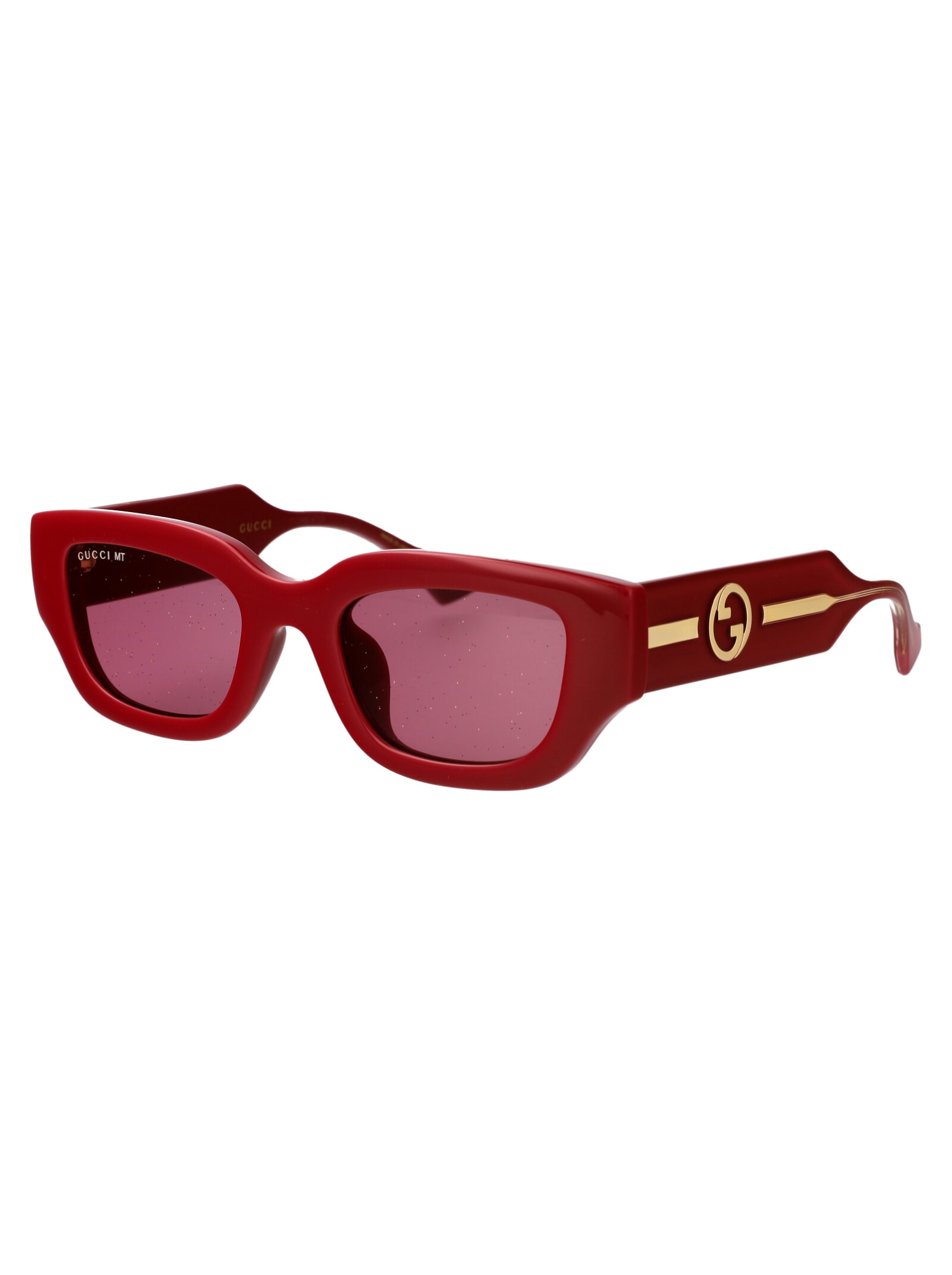 Shop Gucci Gg1558sk Sunglasses In 005 Burgundy Crystal Red