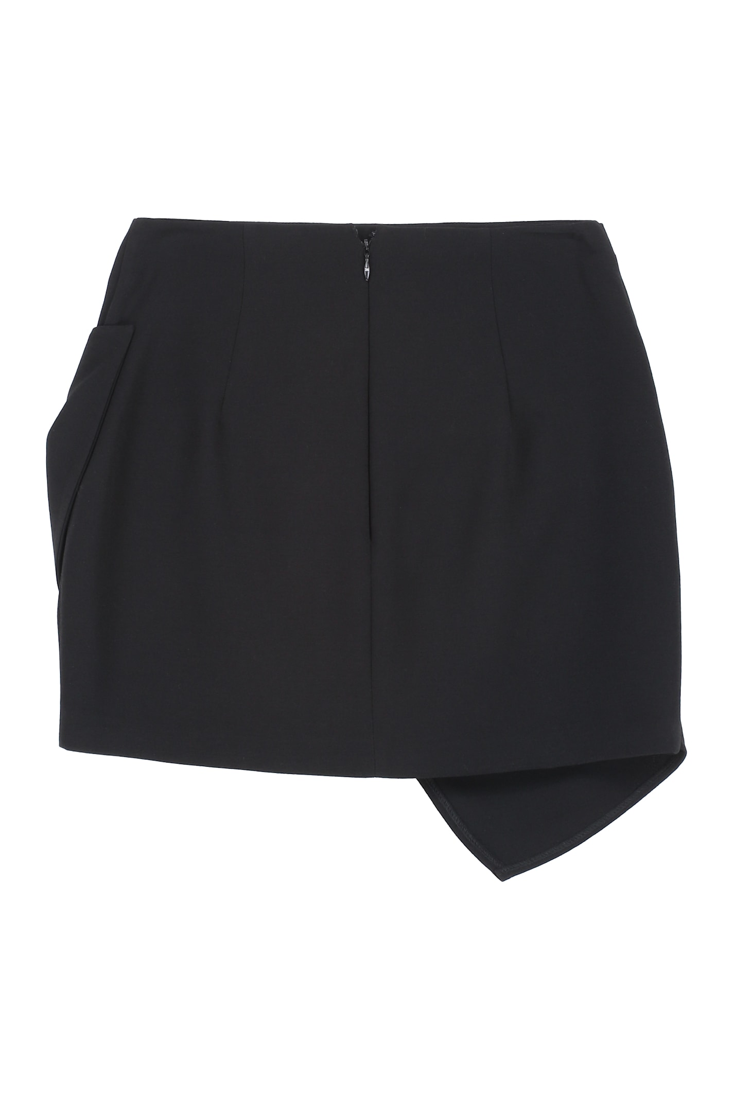 Elisabetta Franchi Macro-bow Crepe Mini Skirt In Black