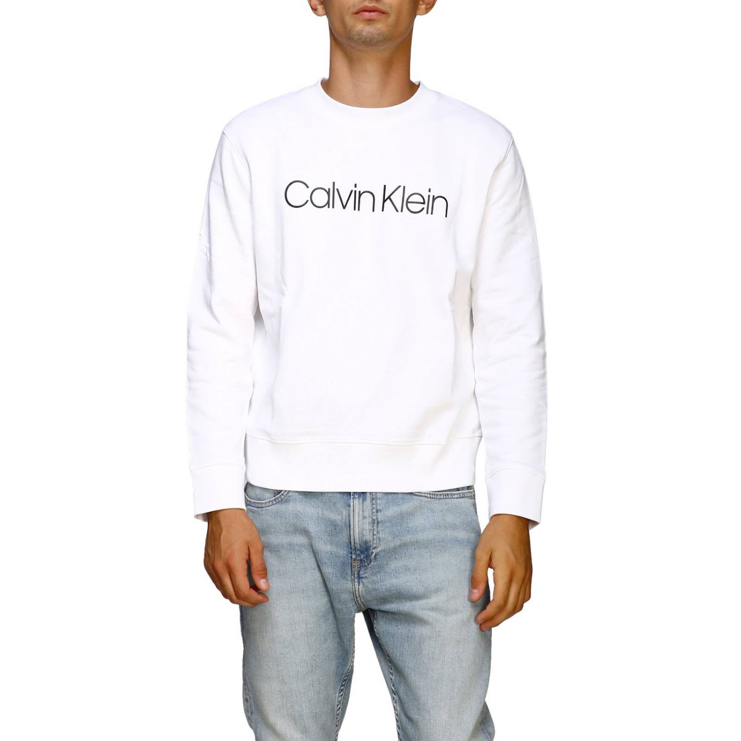 calvin klein white jumper mens