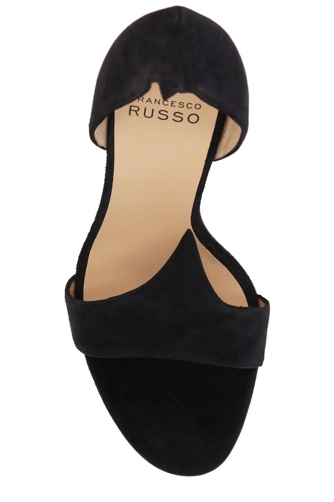 Shop Francesco Russo Stiletto Heeled Sandals In Black