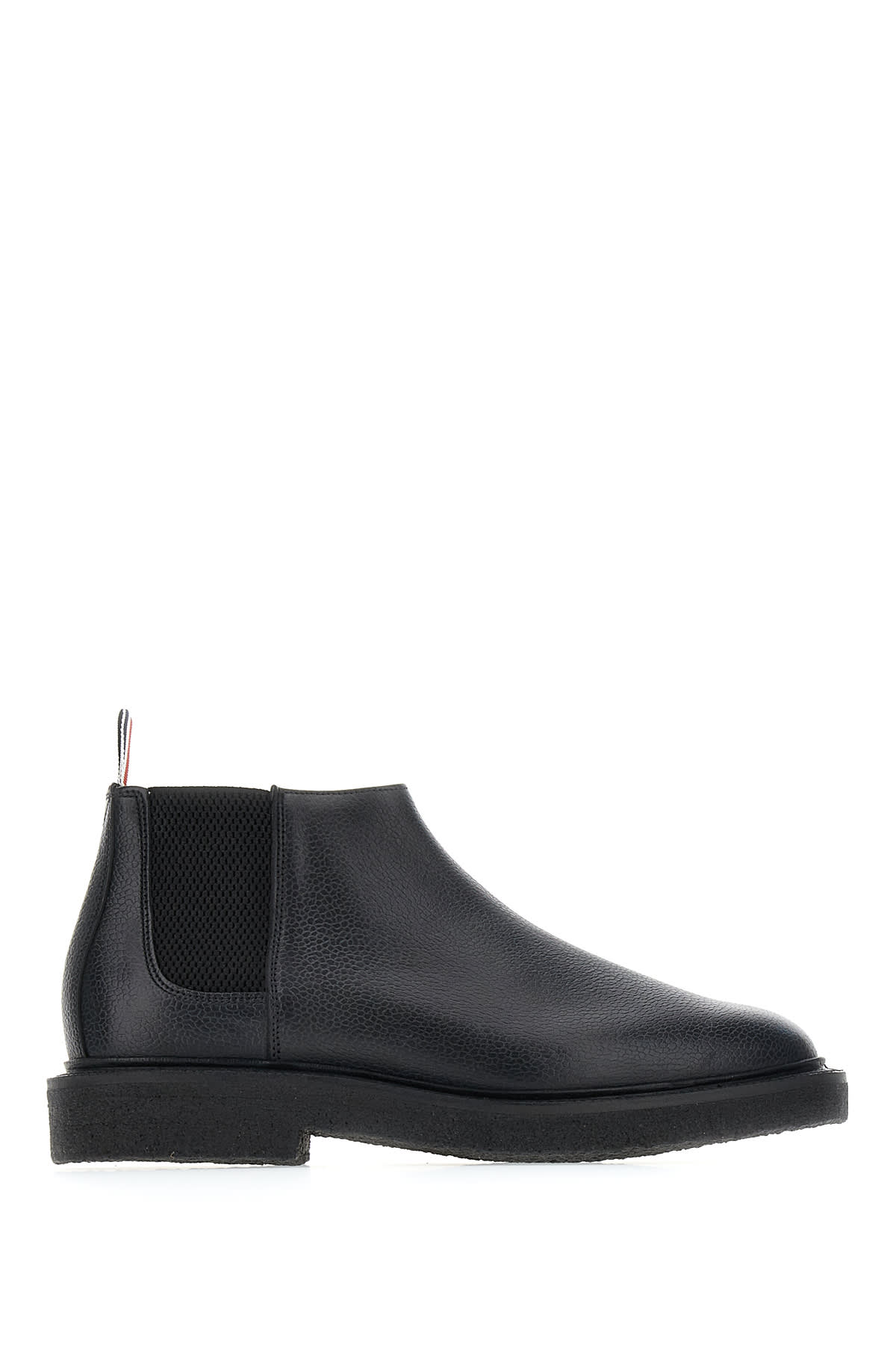 Black Leather Ankle Boots