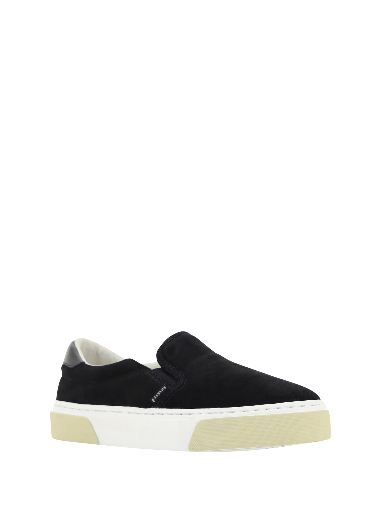 Shop Palm Angels Slip-on Sneakers In Nero