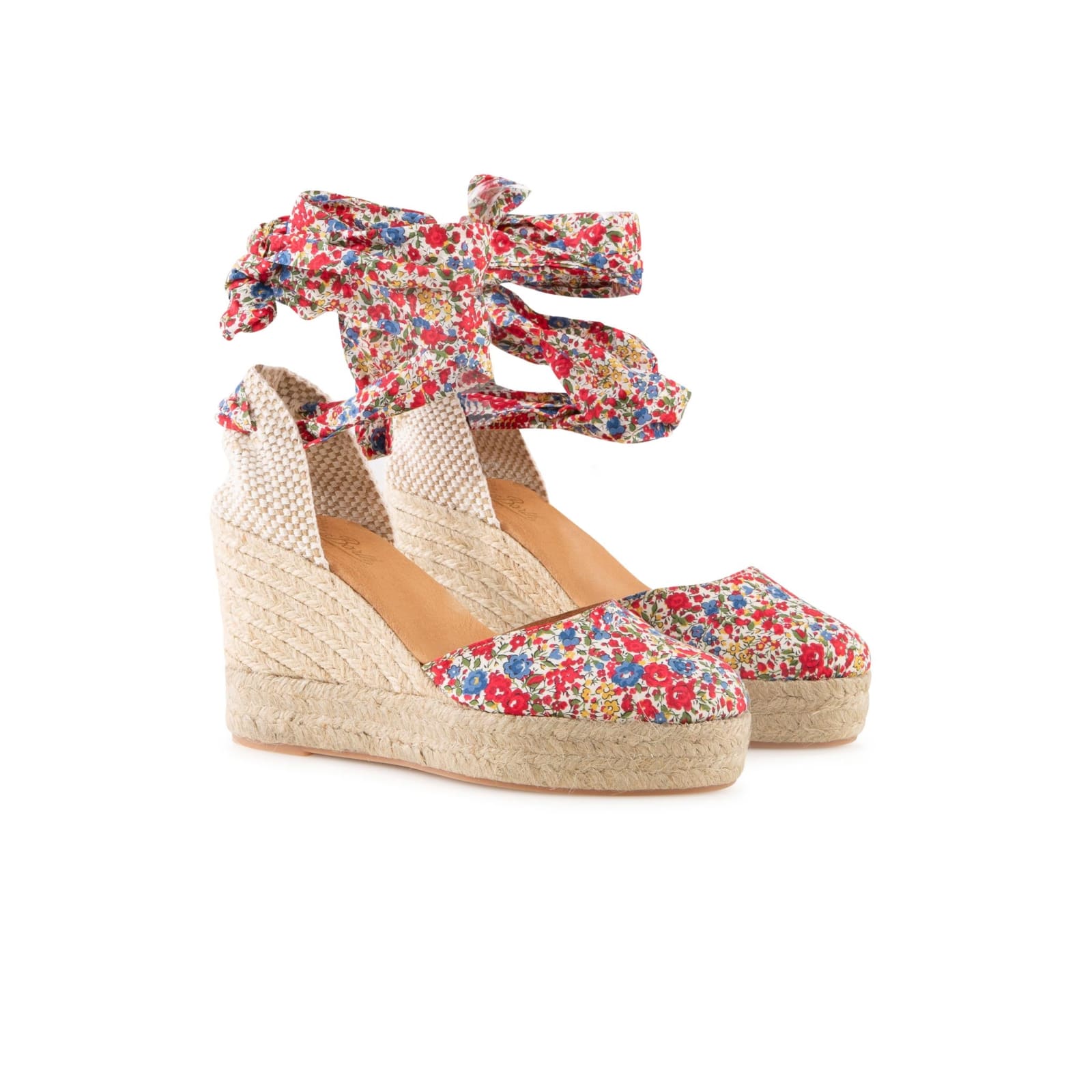 Espadrillas With High Wedge And Ankle Lace