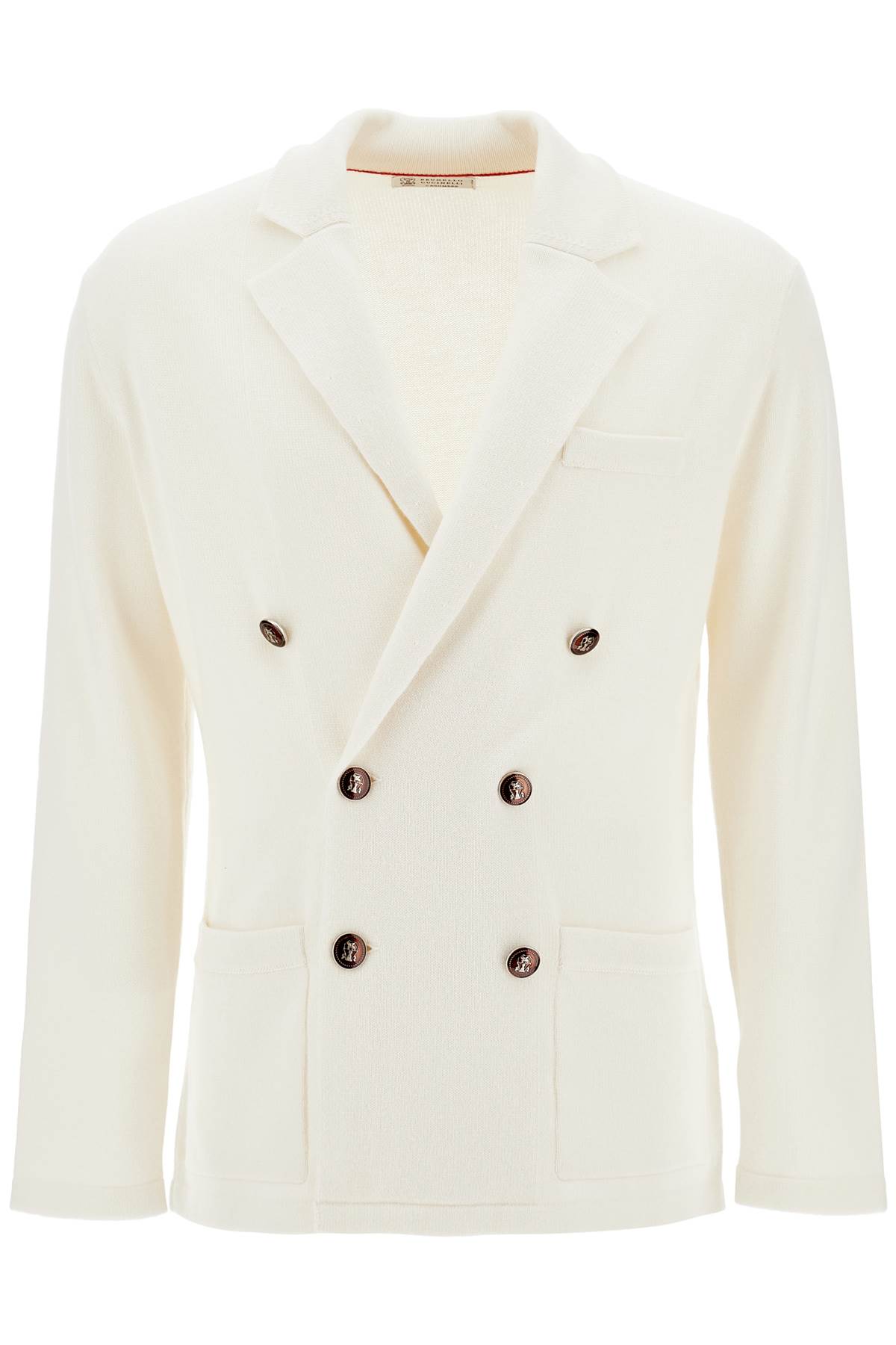 Shop Brunello Cucinelli Double-breasted Cashmere Cardigan In Panama (white)