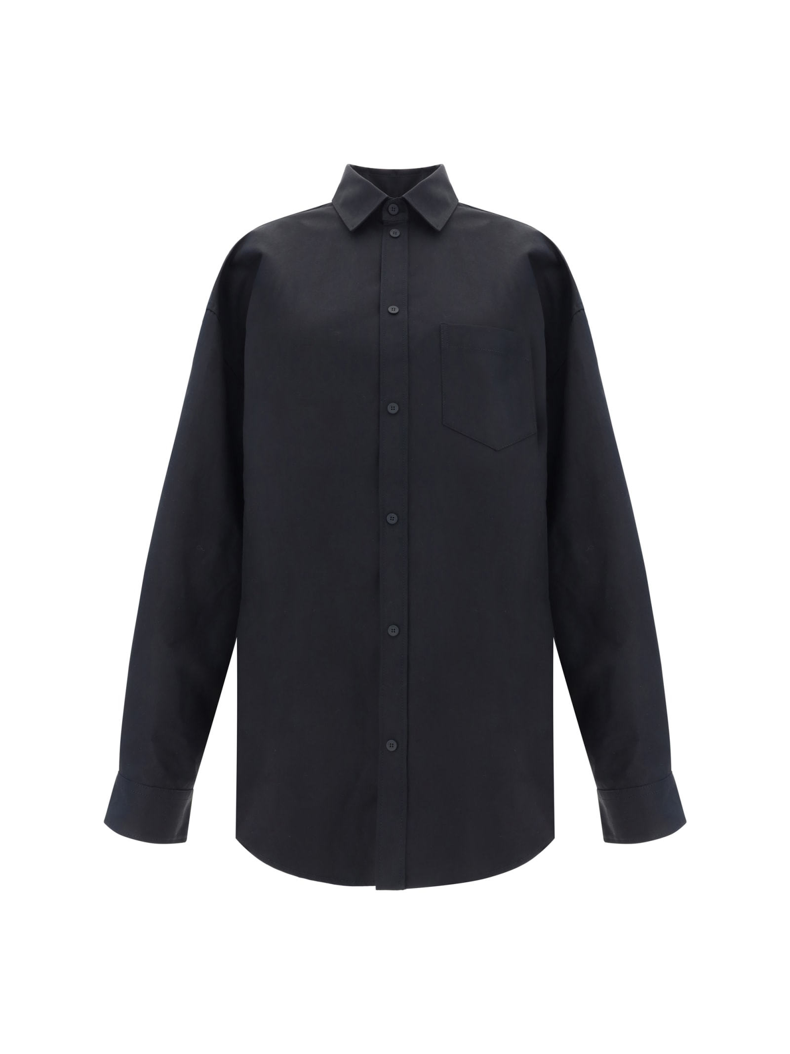 Shop Balenciaga Outerwear Shirt In Black