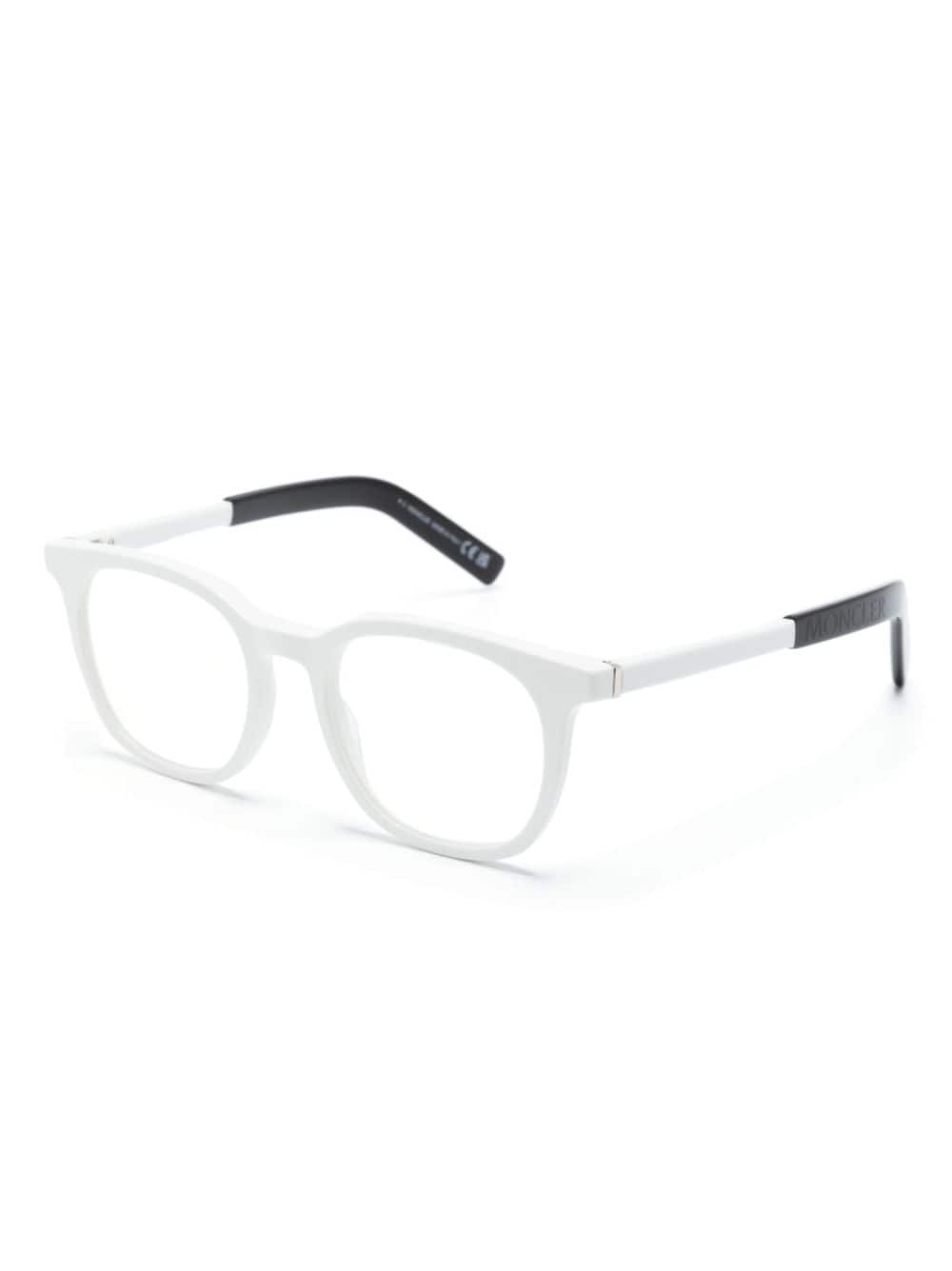 MONCLER ML5207 TWO-TONE SQUARE-FRAME GLASSES 