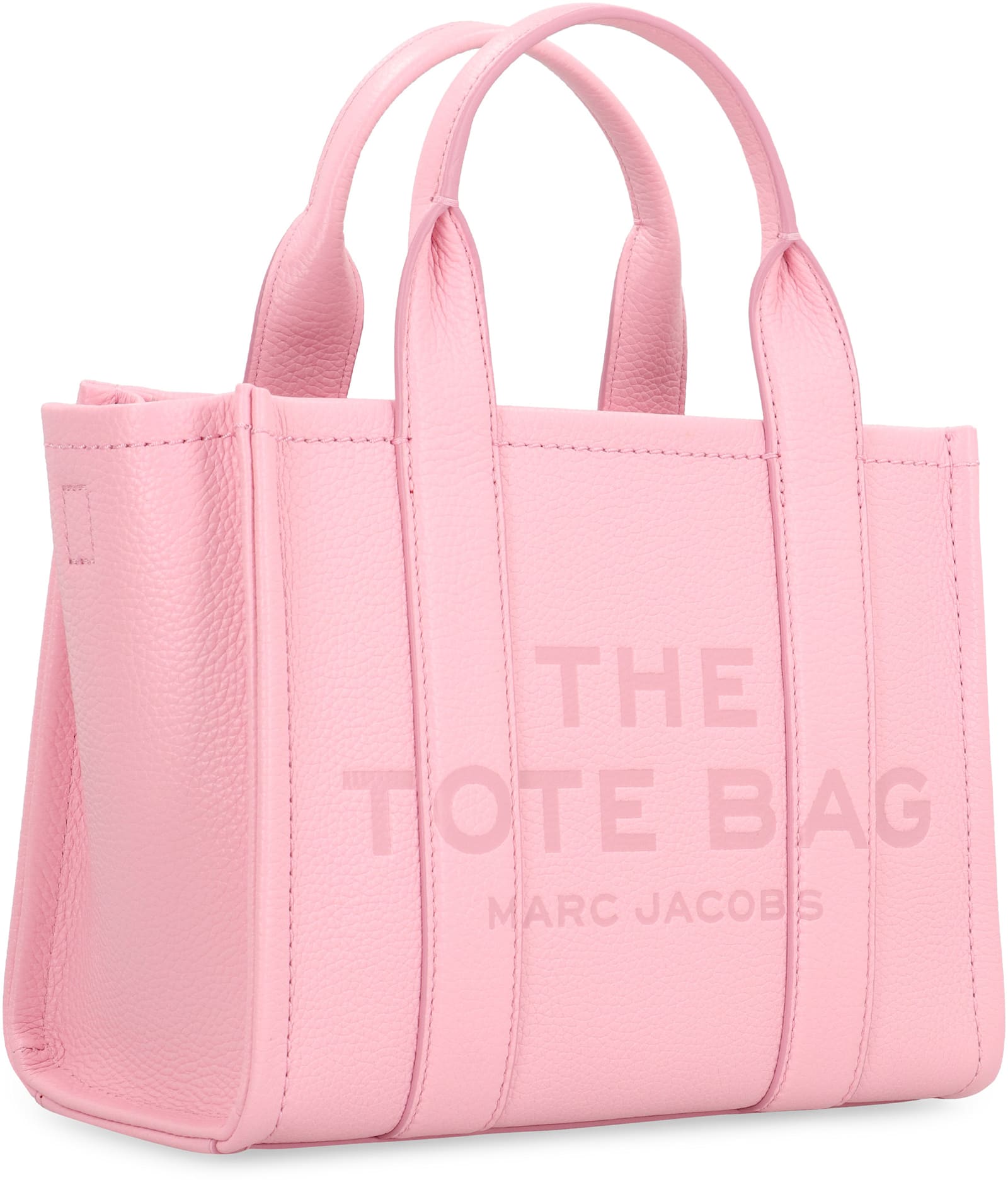 Shop Marc Jacobs The Leather Small Tote Bag In Pink