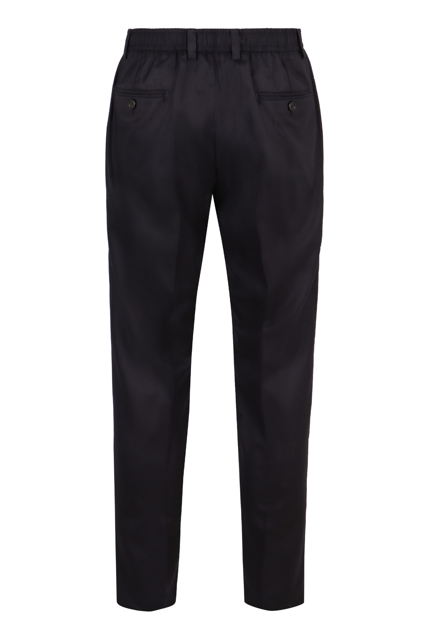 Shop Dolce & Gabbana Virgin Wool Tailored Trousers In Blue