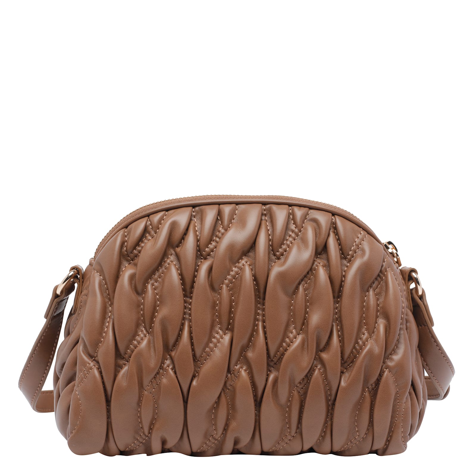 Liu •jo Medium Quilted-effect Cross Body Bag In Brown