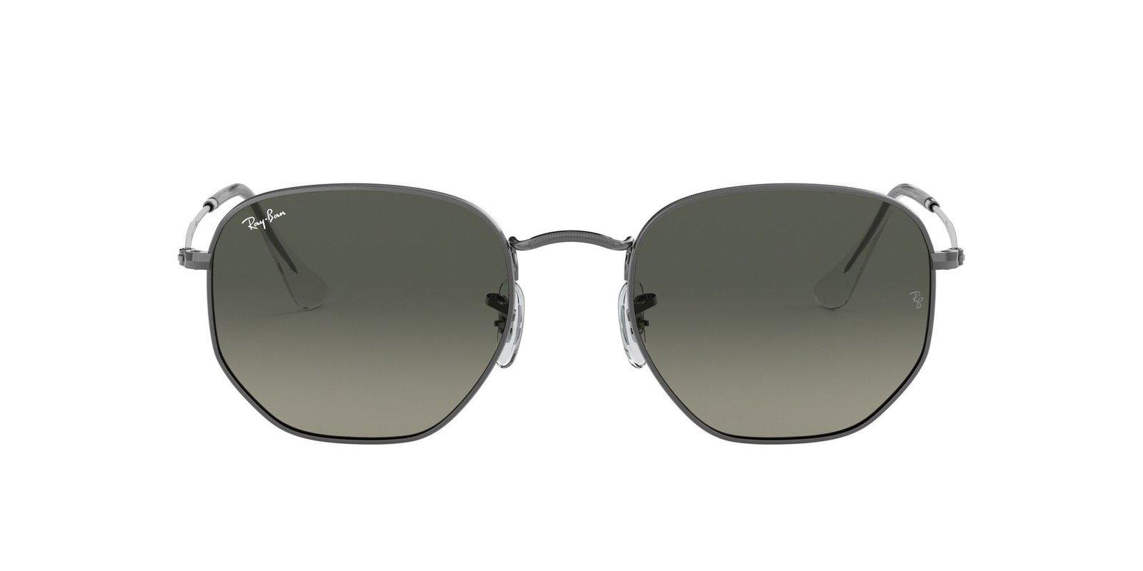 Ray Ban Hexagonal Frame Sunglasses In Gray
