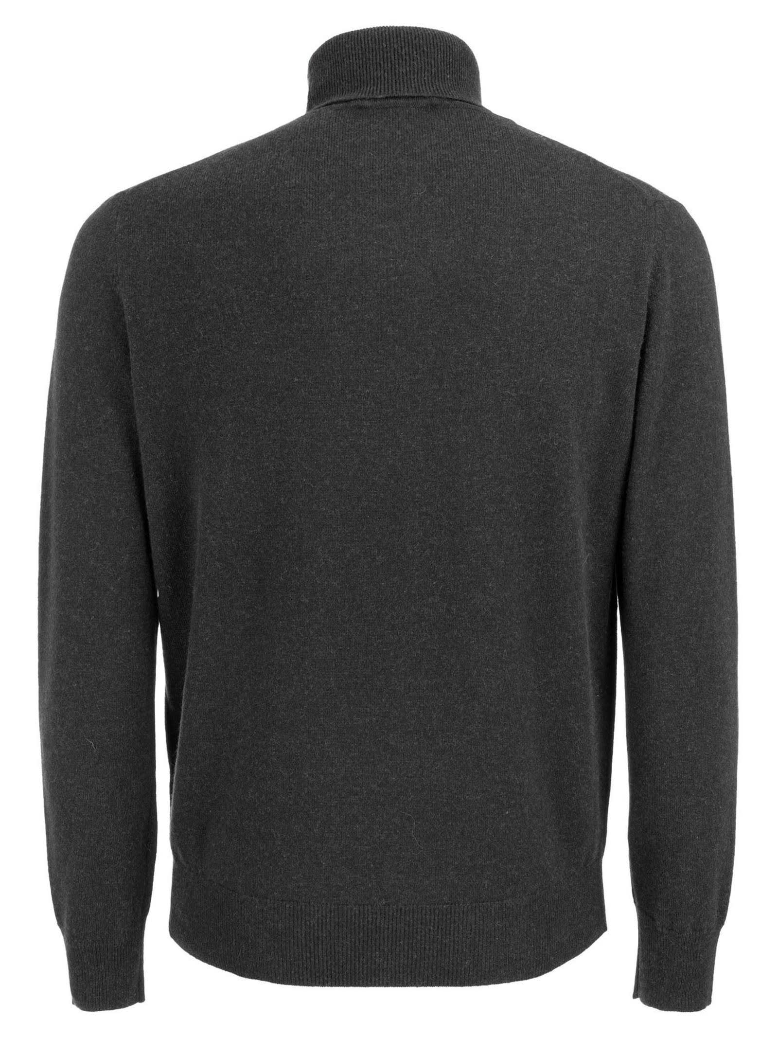 KANGRA GREY WOOL AND CASHMERE SWEATER 