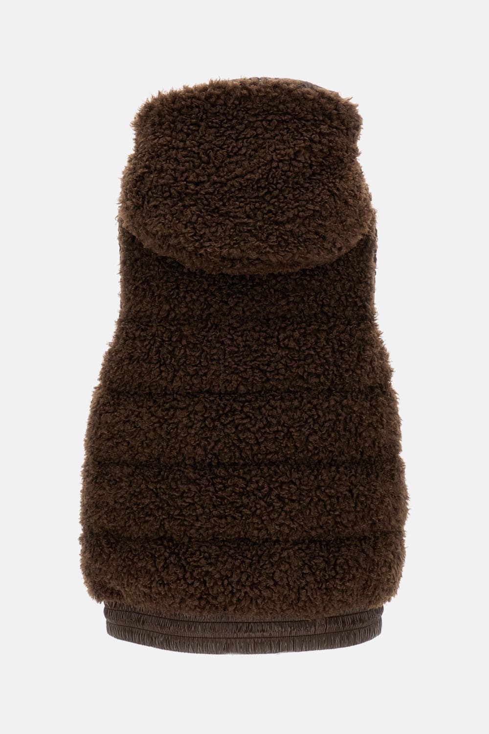 Moncler Fleece Vest In Brown