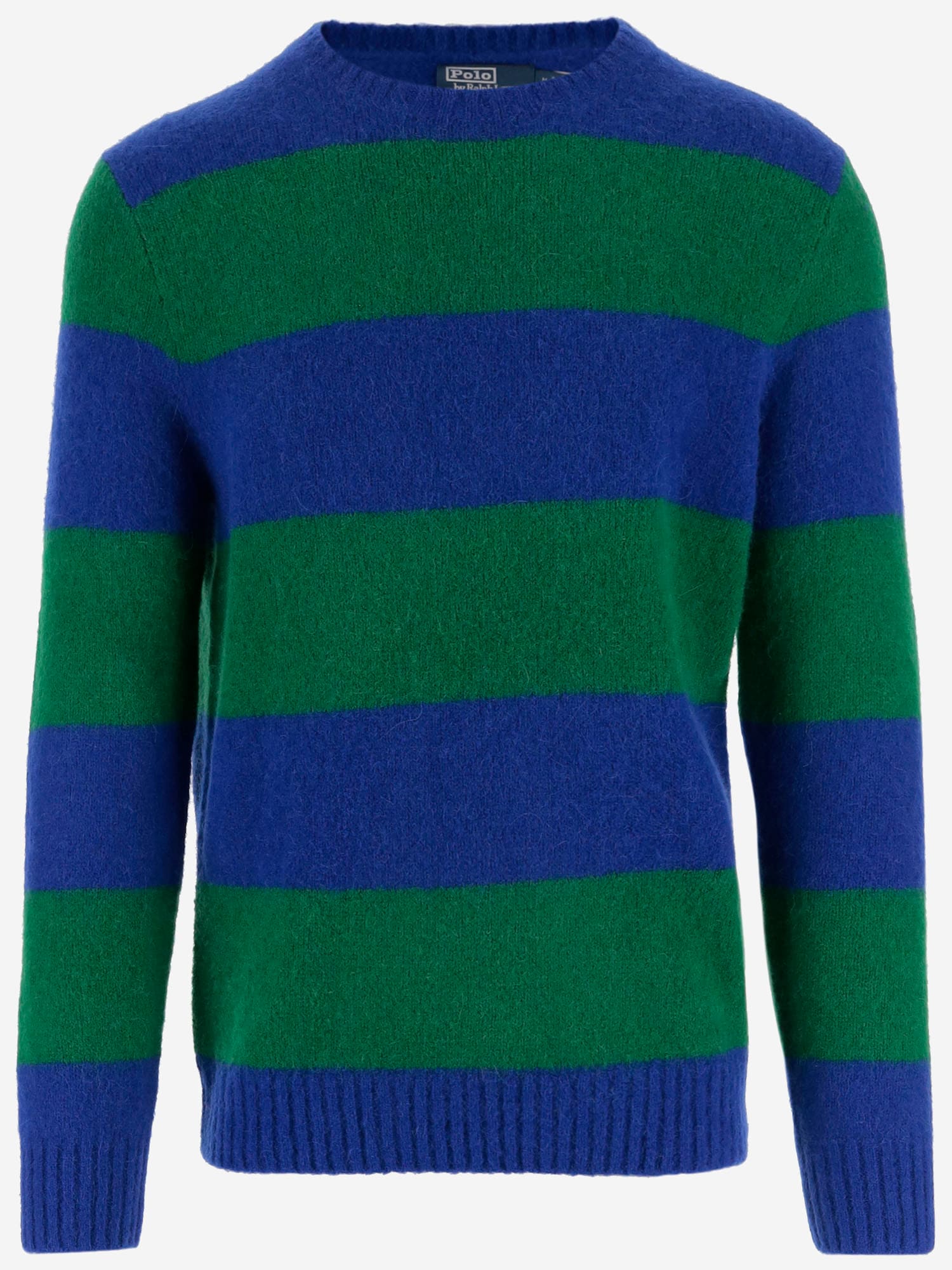 Wool Blend Pullover With Striped Pattern