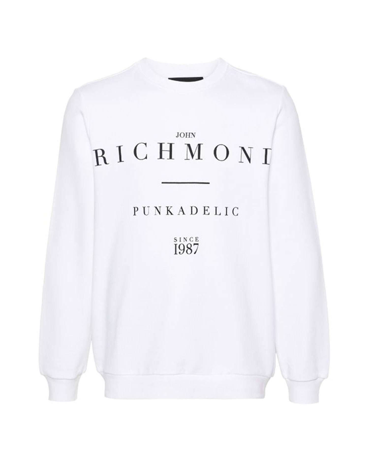 Shop John Richmond Sweatshirt With Front Graphic In Nero