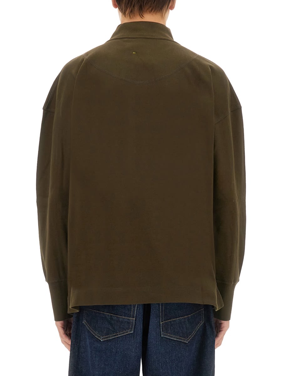 Shop Margaret Howell Turtleneck T-shirt In Green