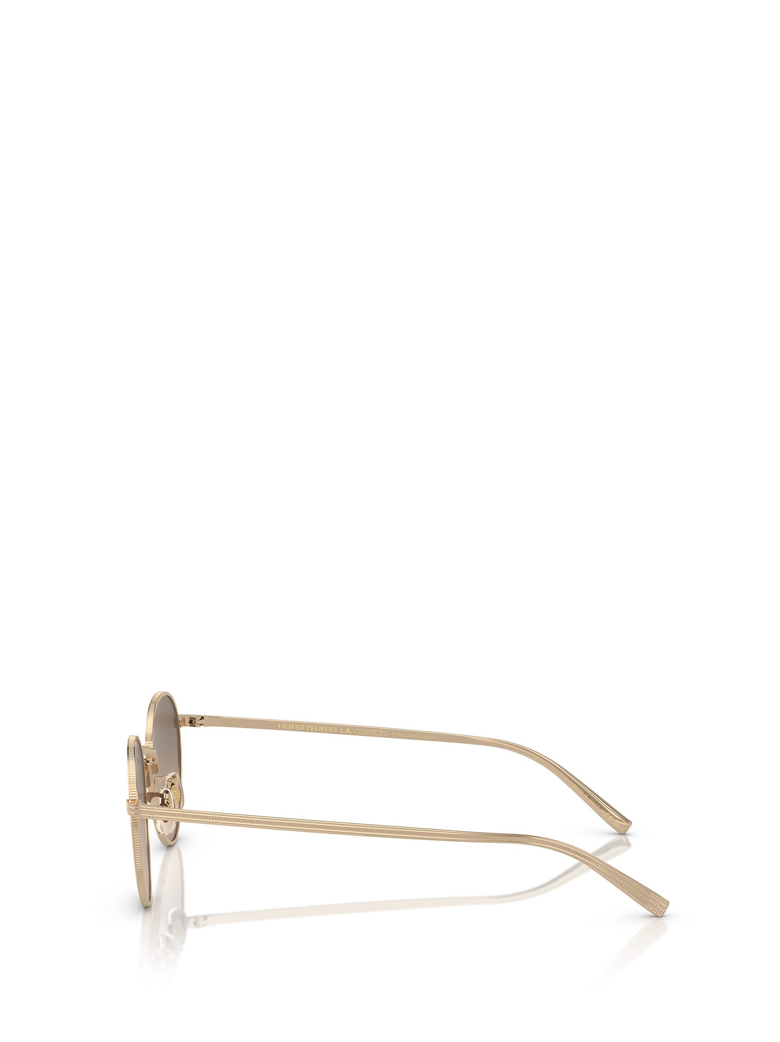 Shop Oliver Peoples Ov1336st Gold Sunglasses