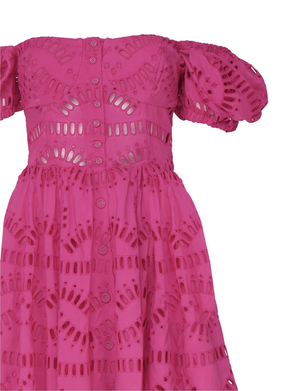 Shop Charo Ruiz Minidress Ayiak In Blended Cotton In Pink