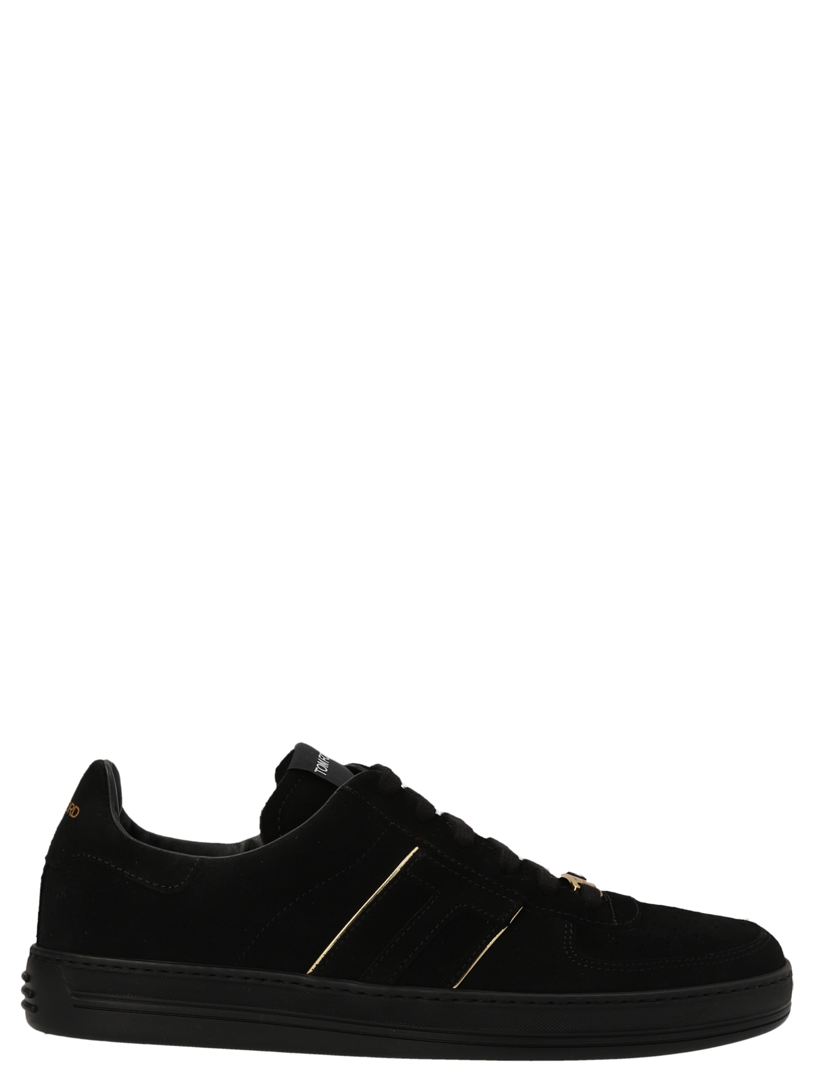 TOM FORD SUEDE LOGO SNEAKERS