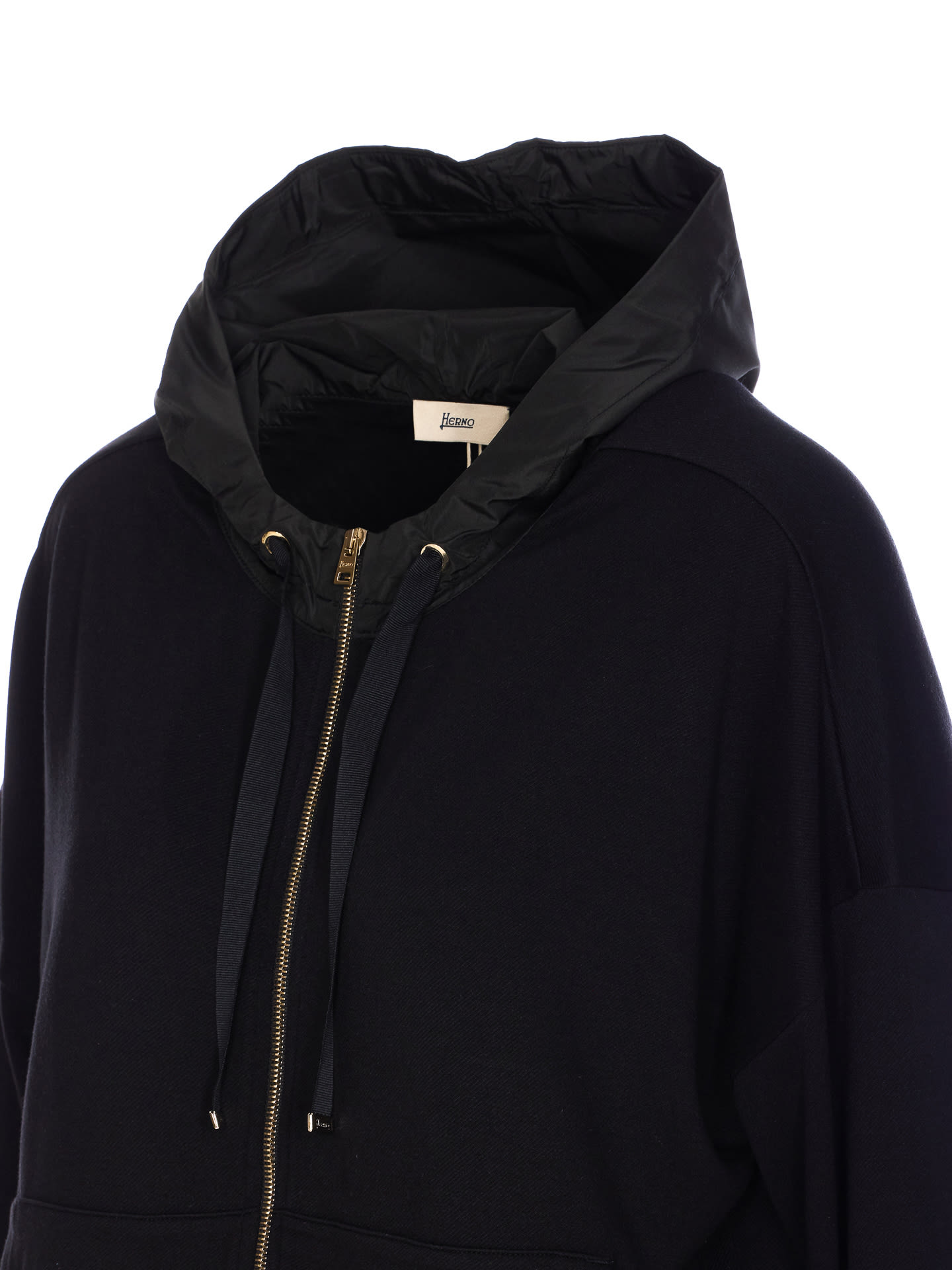 Herno Zip Sweatshirt Drawstring Hood