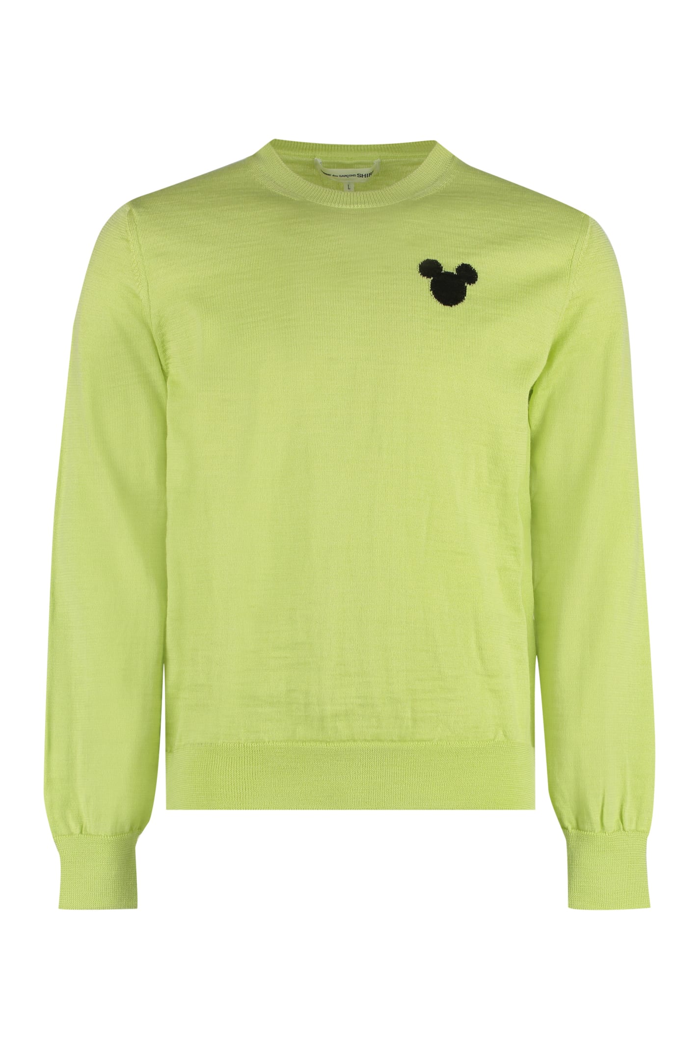 Shop Comme Des Garçons Shirt X Disney - Long Sleeve Crew-neck Sweater In Green