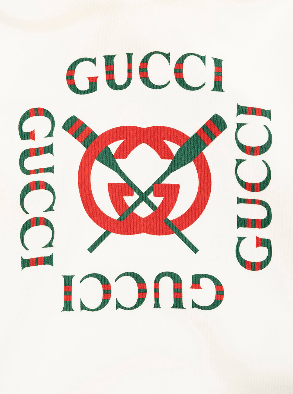 Gucci White Sweatshirt With Hood And Logo On The Front In Cotton Boys In White