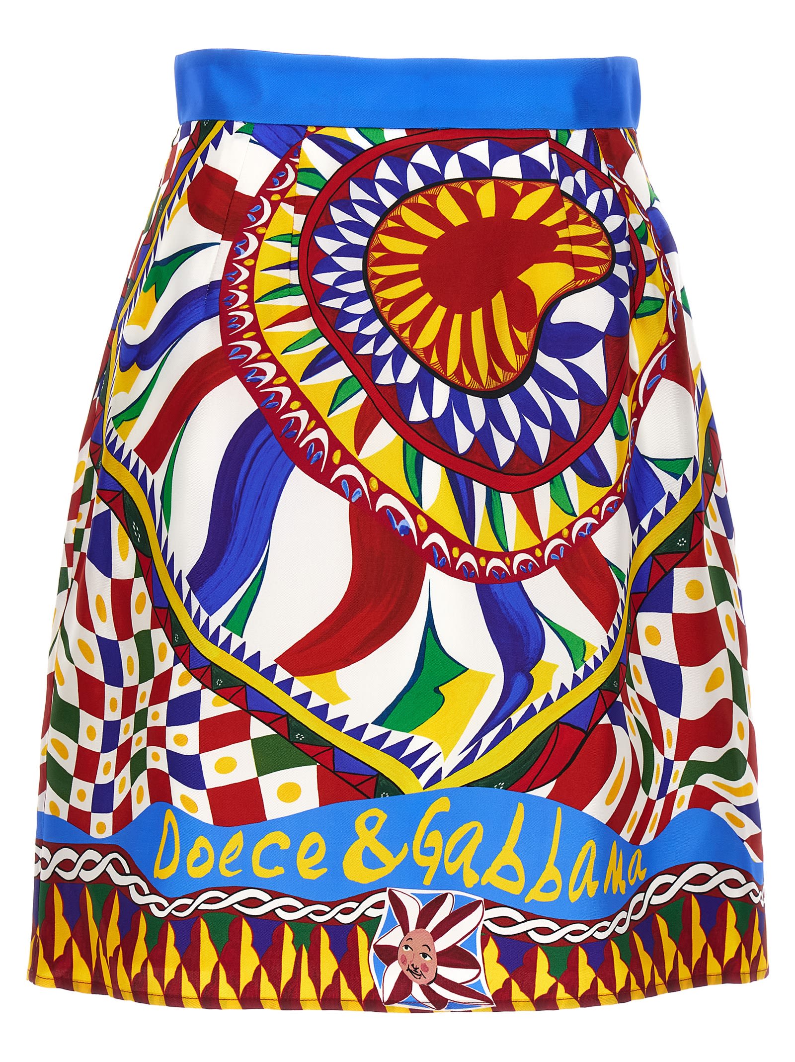 Shop Dolce & Gabbana Carretto Skirt In Multicolour