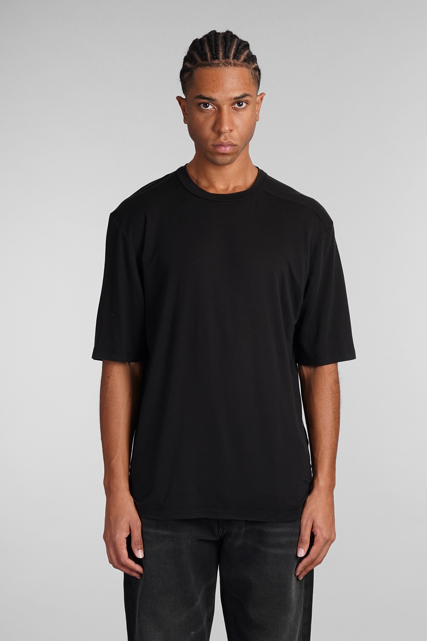 Leyla T-shirt In Black Cotton