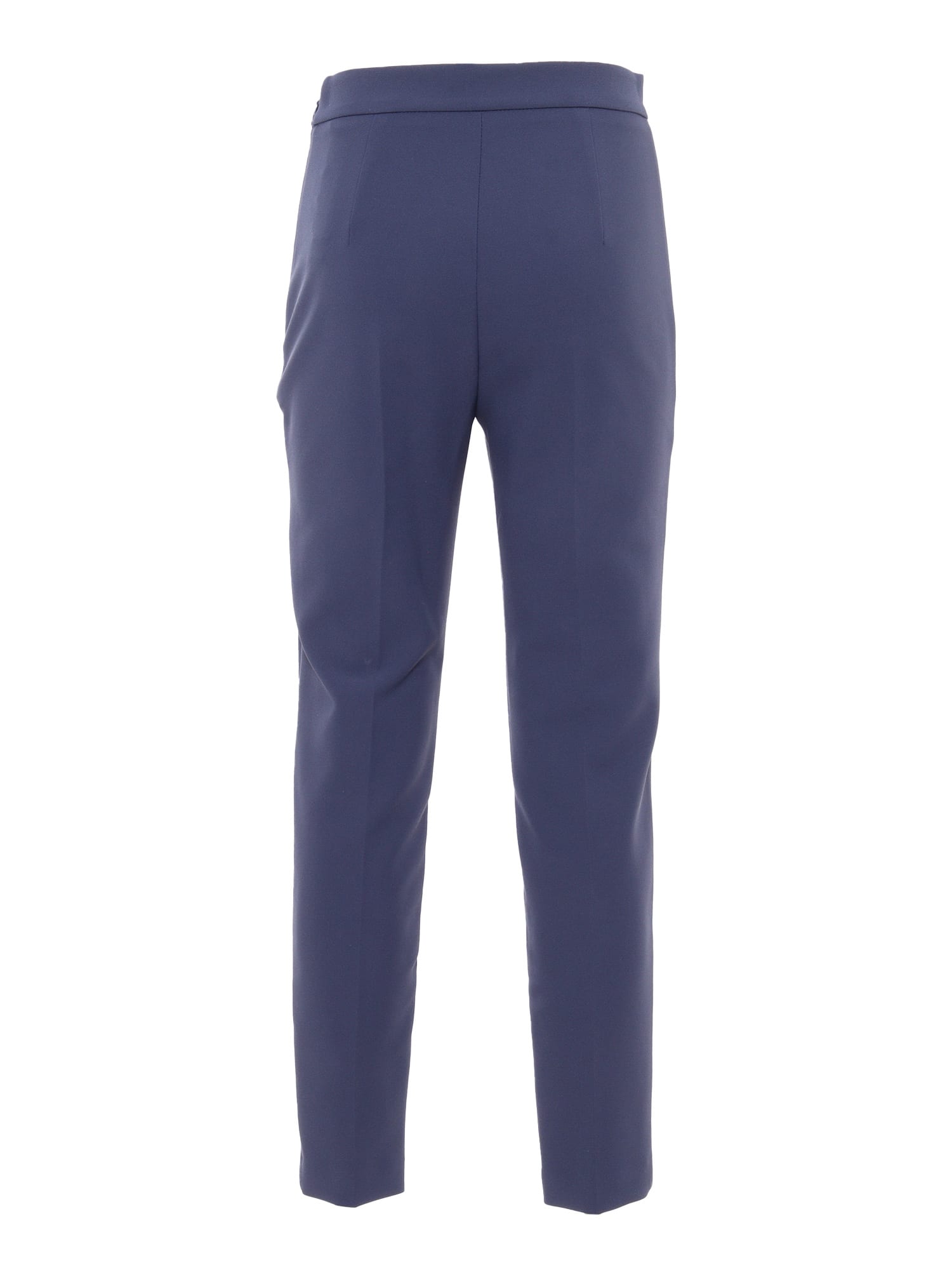 Shop Elisabetta Franchi Trousers In Blue