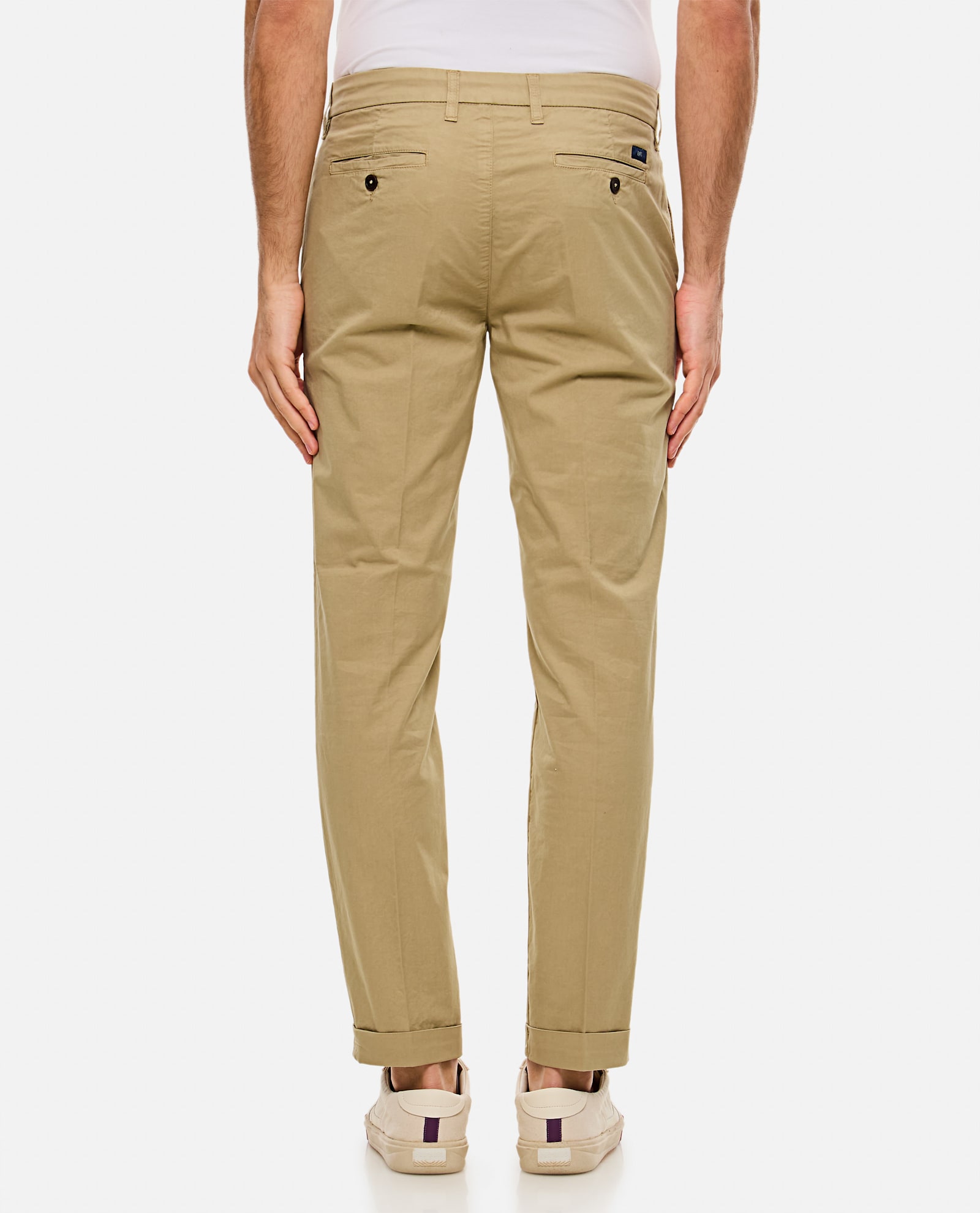 Fay Stretch Gabardine Slim Trousers