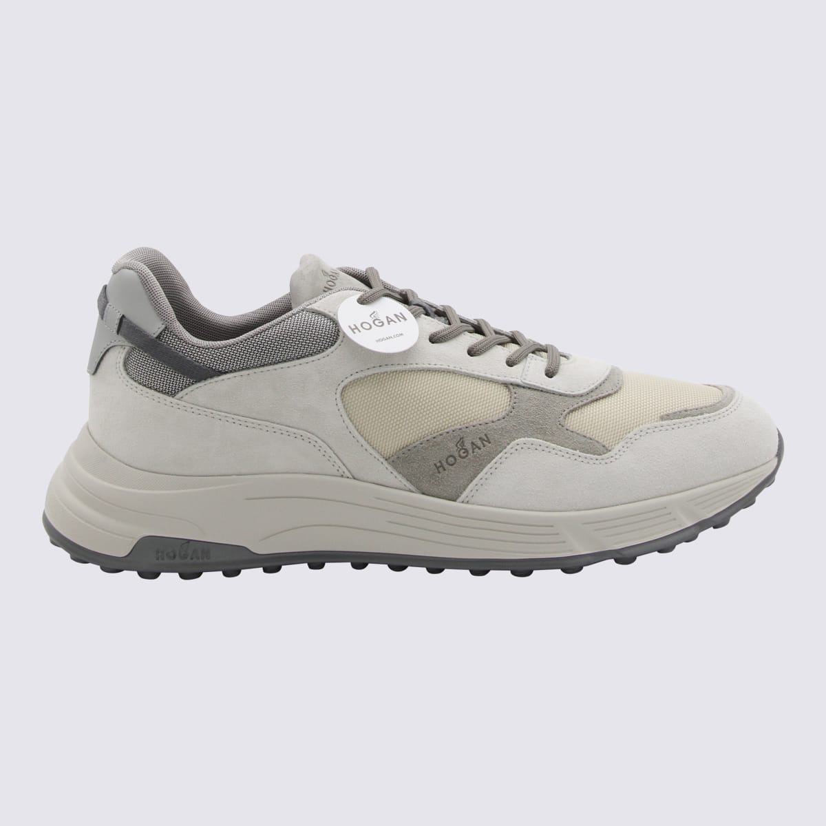 Hogan Grey Leather Hyoperlight Sneakers In Gray