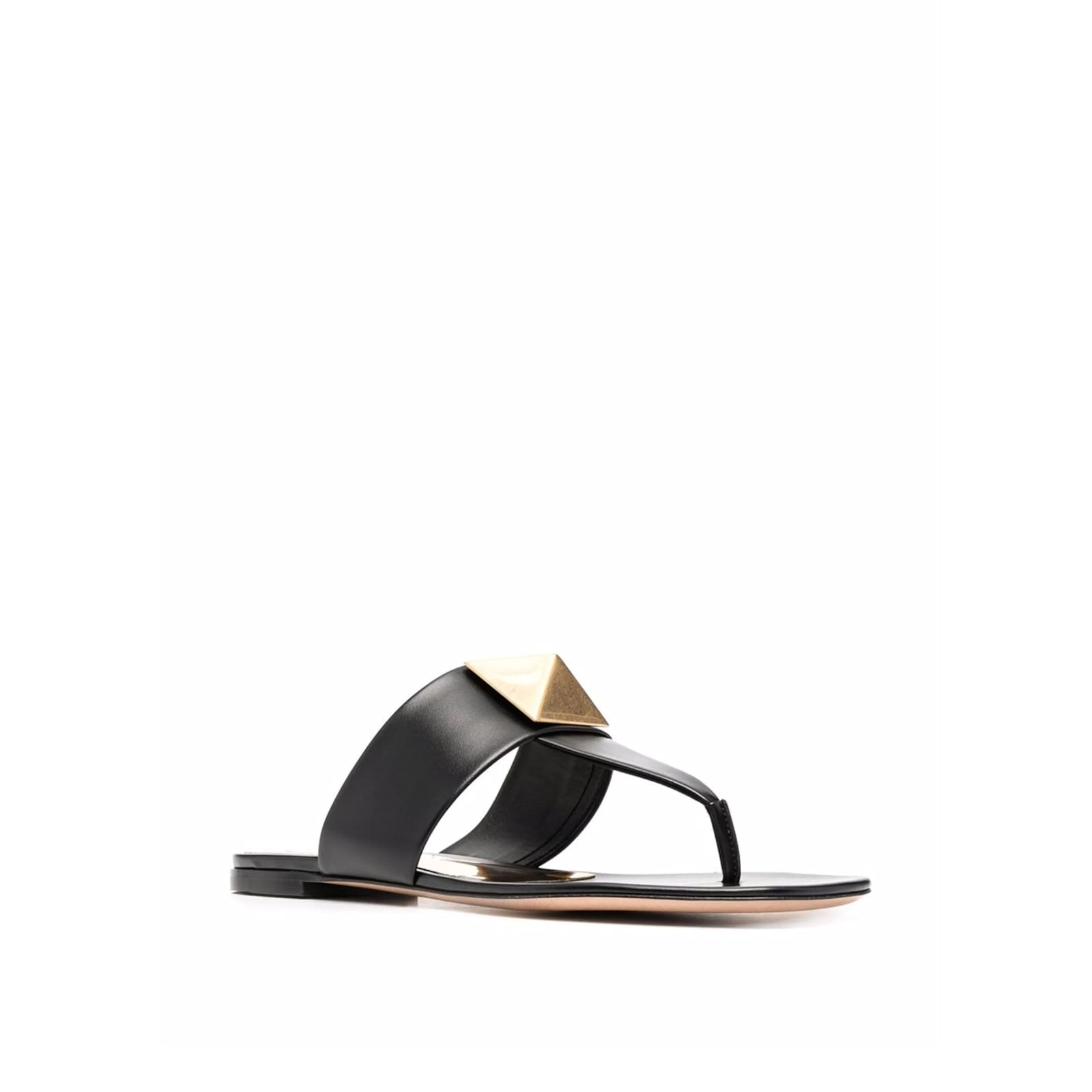 Valentino Garavani One Stud Sandals In Black