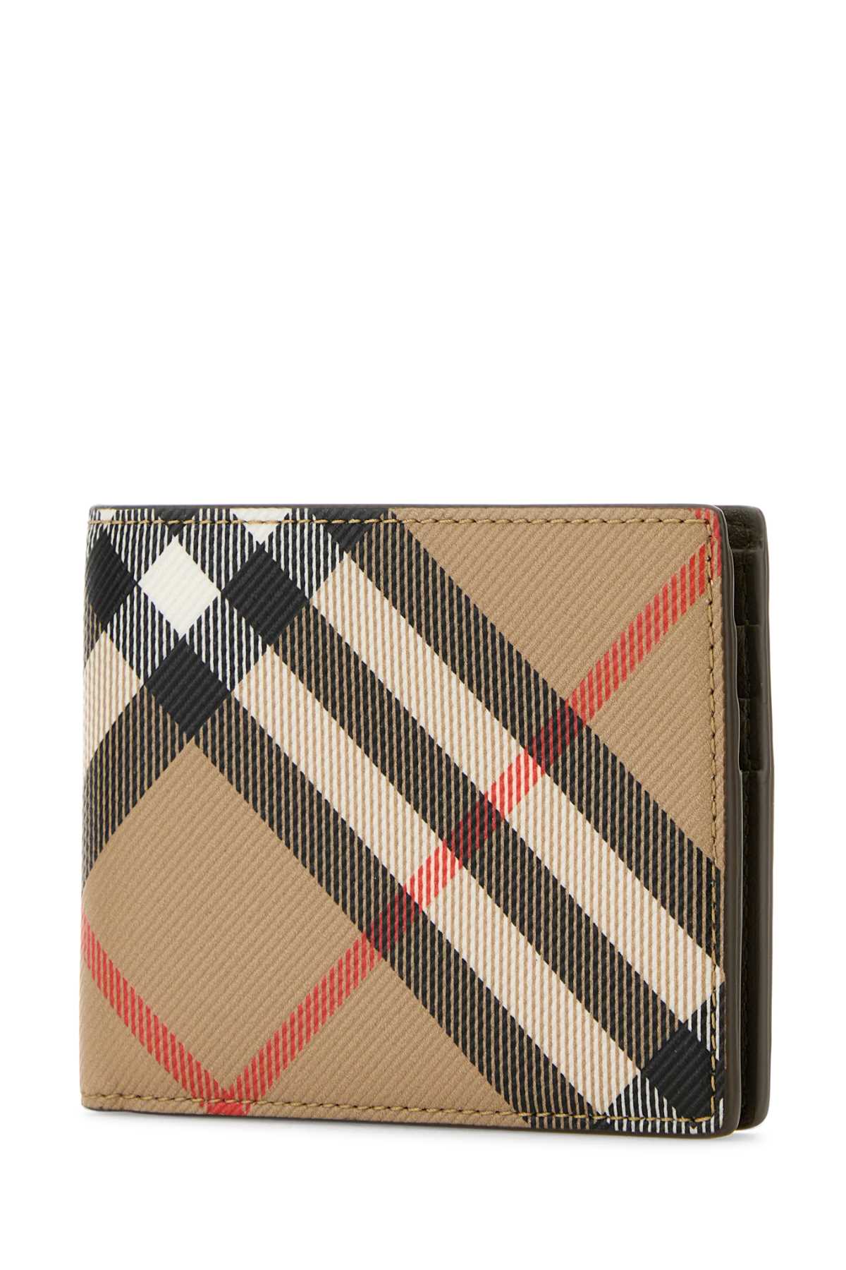 Shop Burberry Printed E-canvas Wallet In Sand