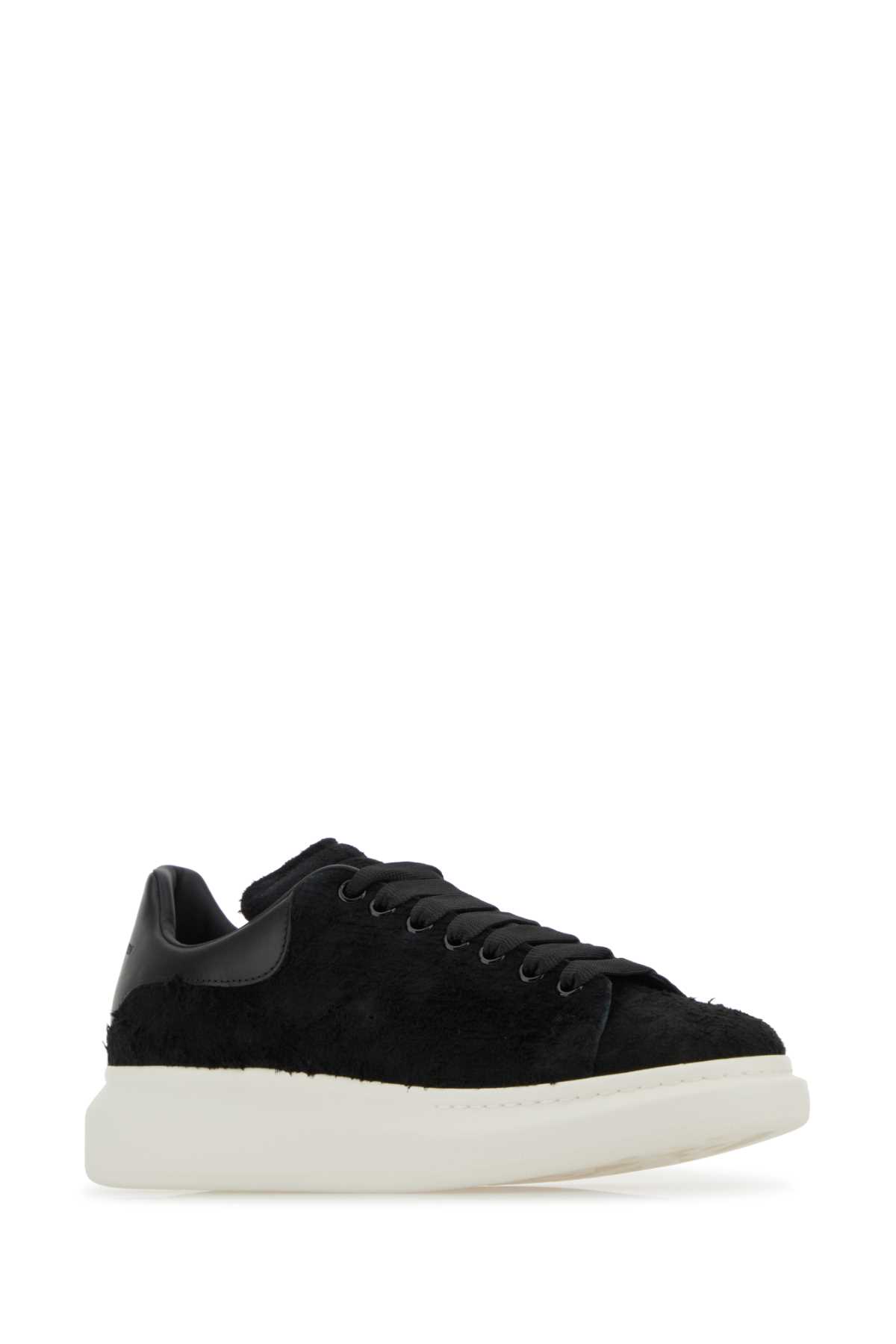 Alexander Mcqueen Oversized Leather Sneakers In Black
