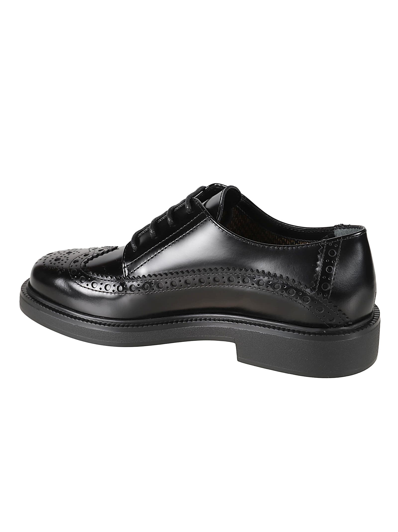 Shop Tod's 20l Rubber Derby Shoes In Black