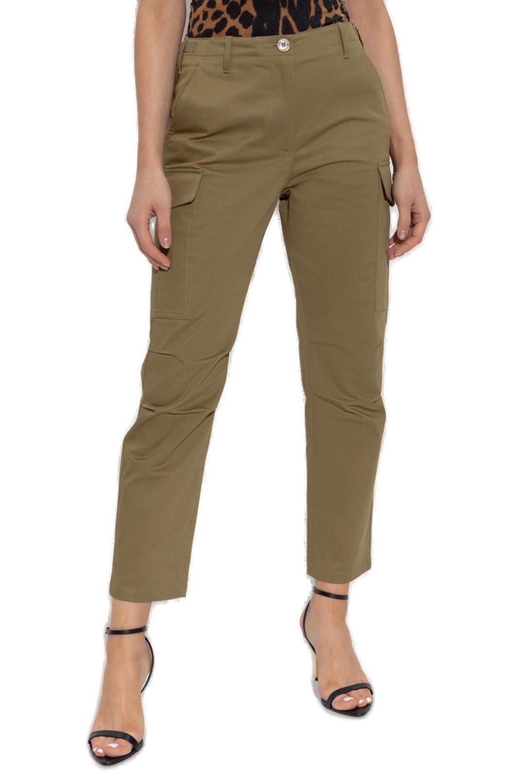 Tom Ford Logo Patch Cargo Pants In Green