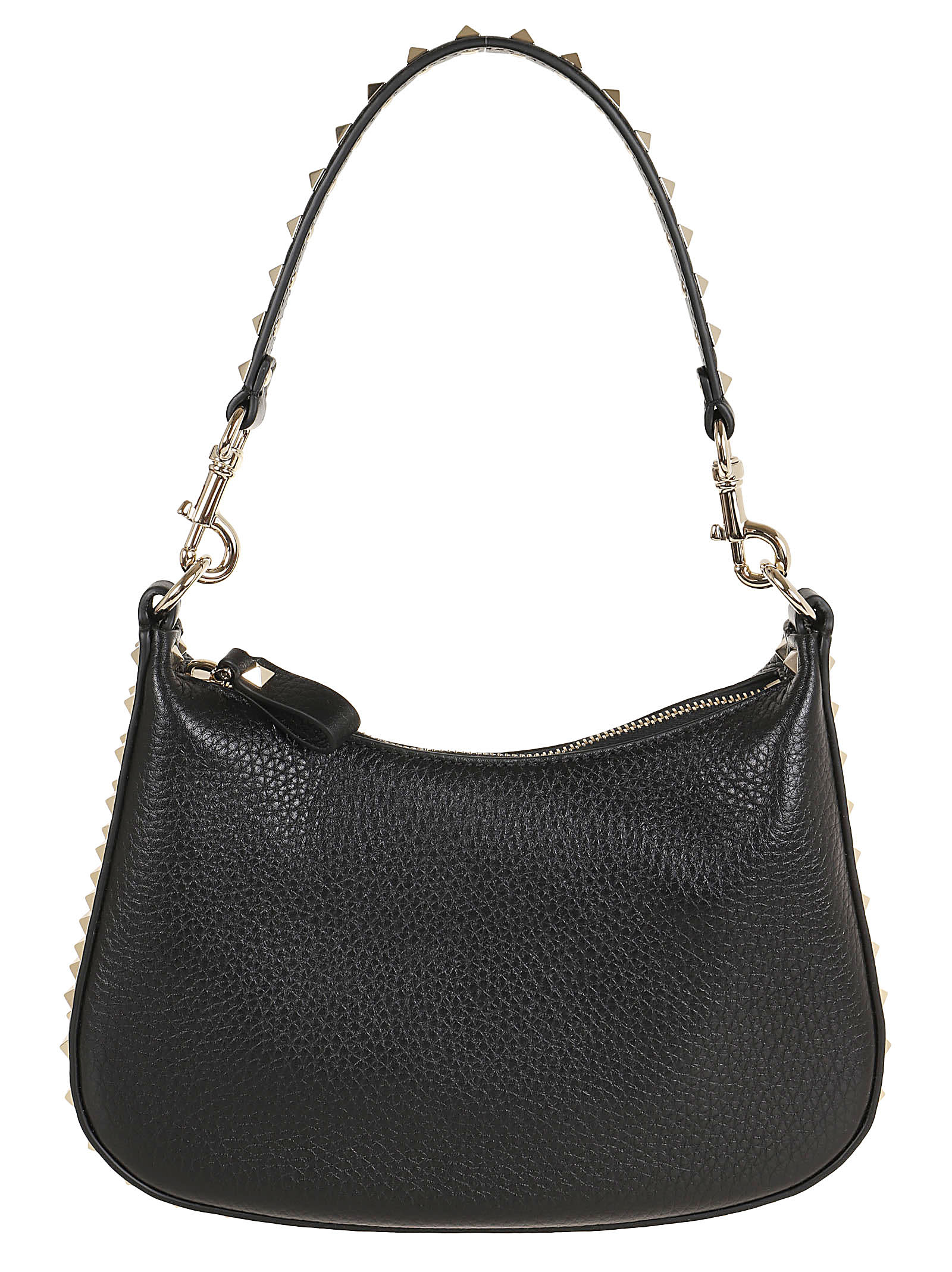 Shop Valentino Small Hobo Rockstud In No Nero