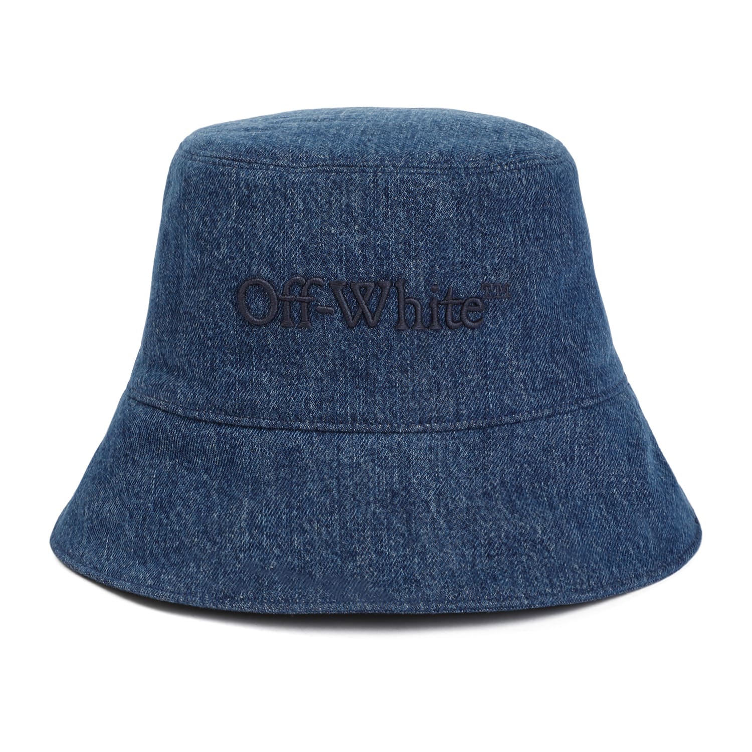 Shop Off-white Denim Bookish Bucket Hat In Medium Blue