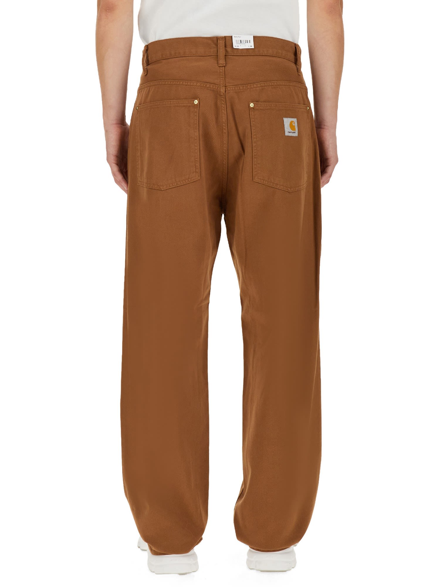 Shop Carhartt Walker Pants In Brown